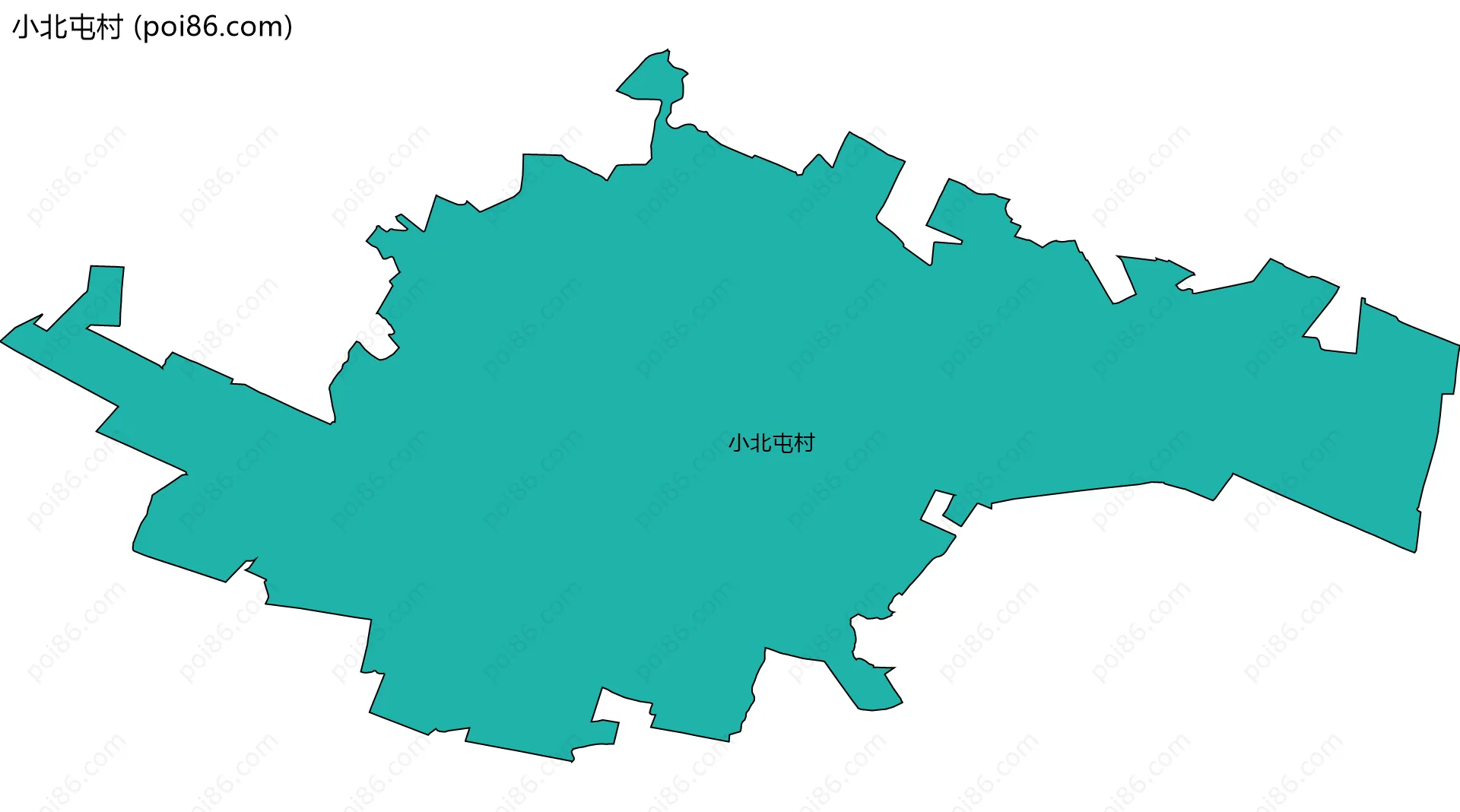 小北屯村边界地图