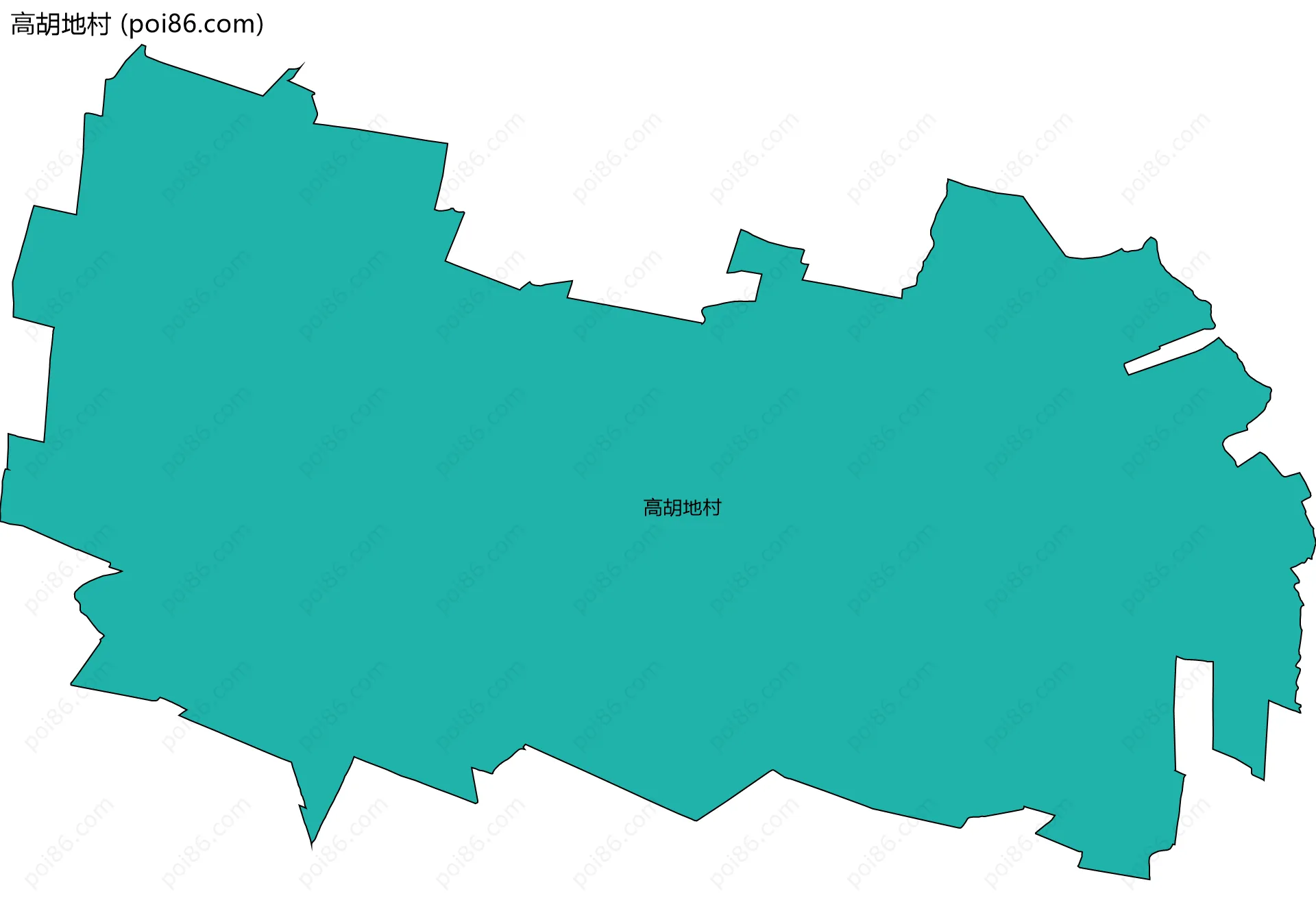 高胡地村边界地图