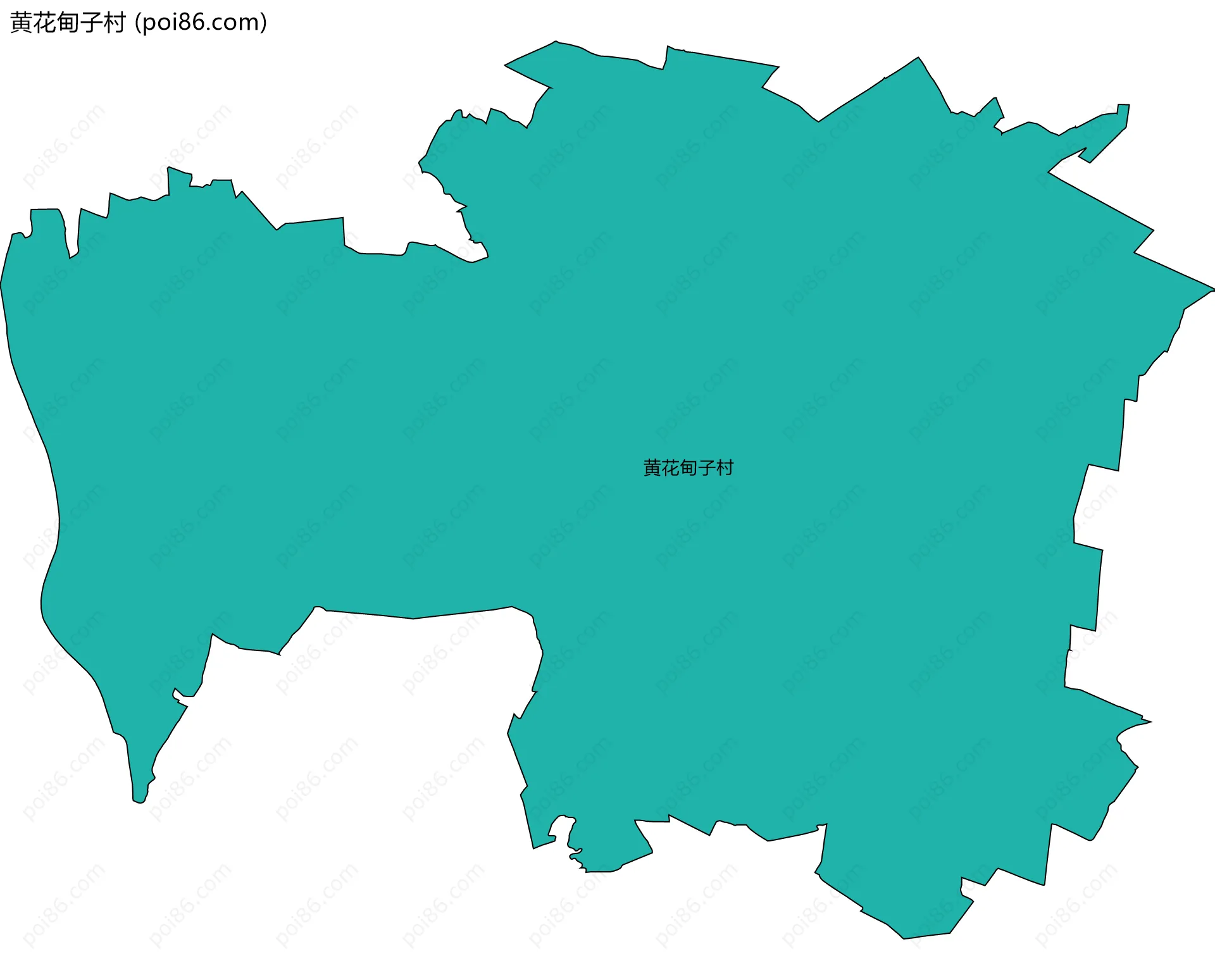 黄花甸子村边界地图