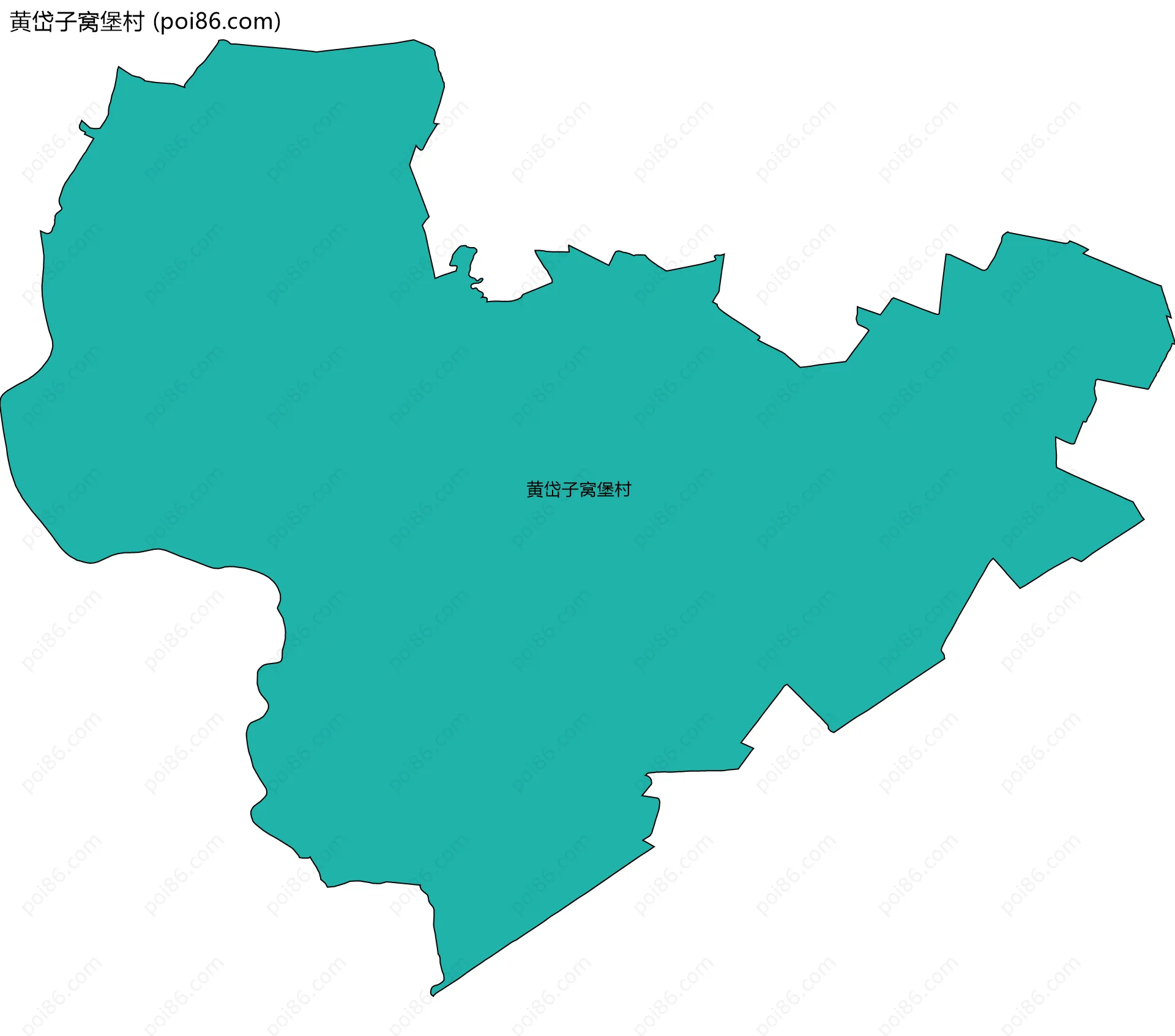 黄岱子窝堡村边界地图