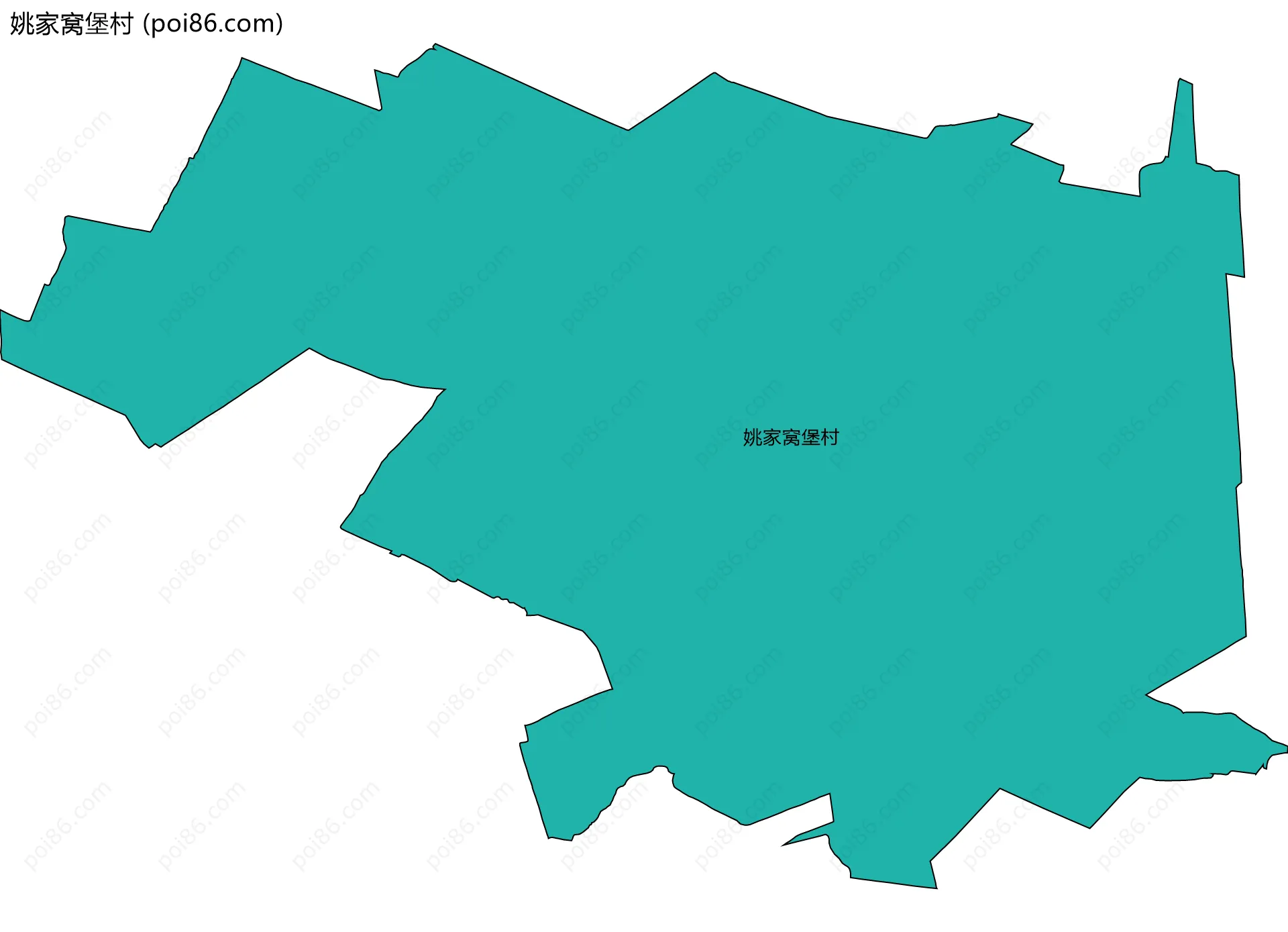 姚家窝堡村边界地图