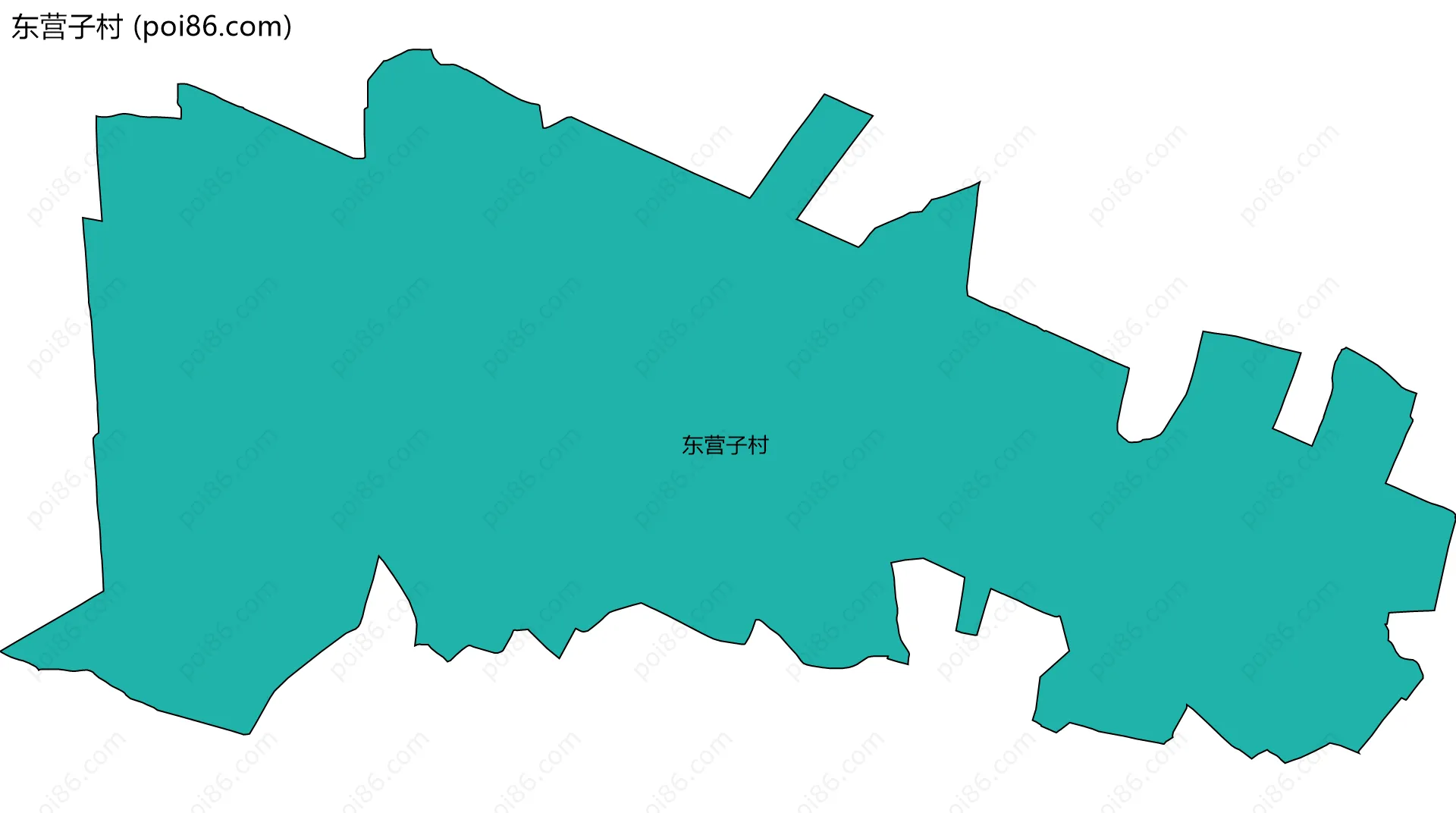 东营子村边界地图