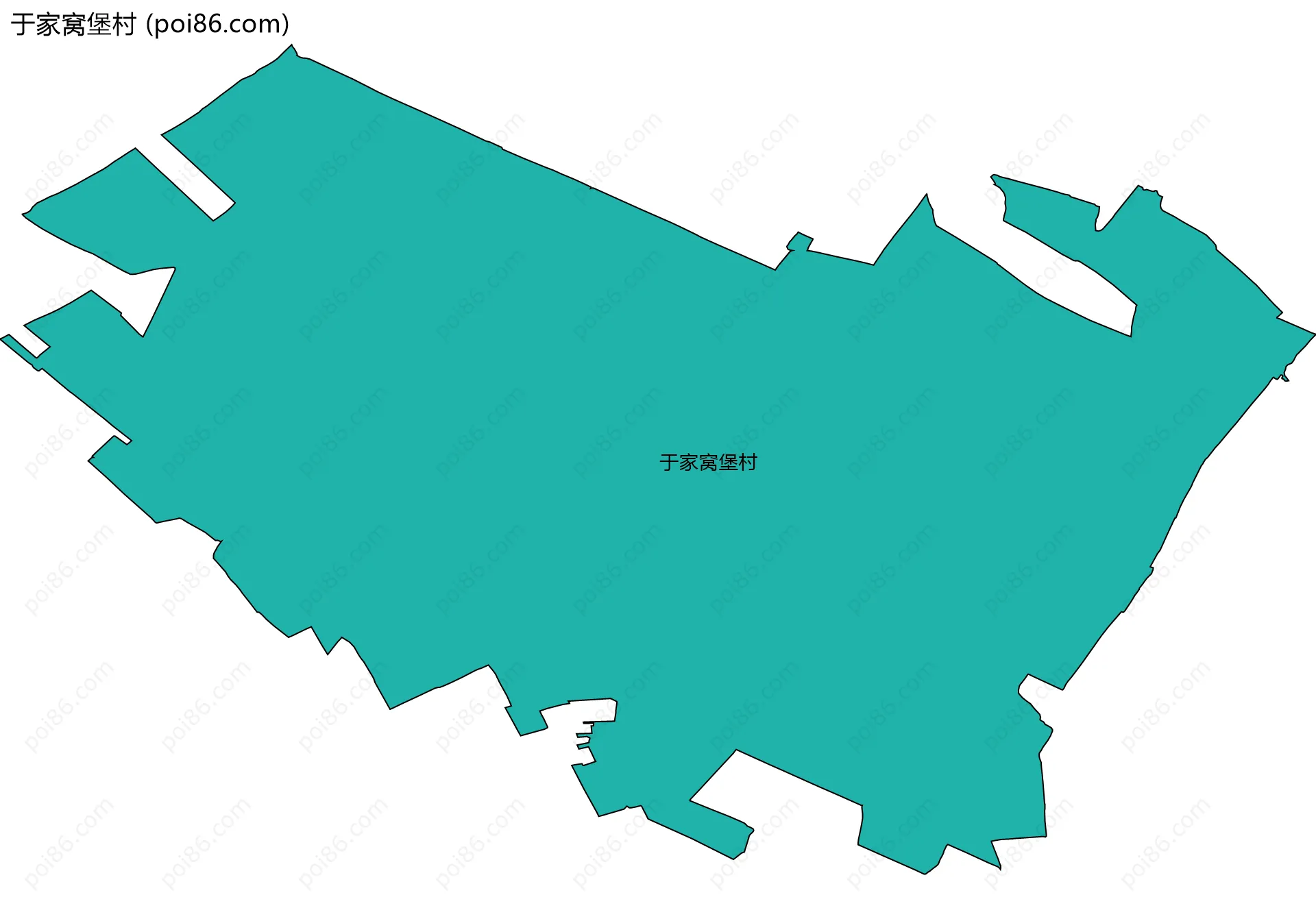 于家窝堡村边界地图