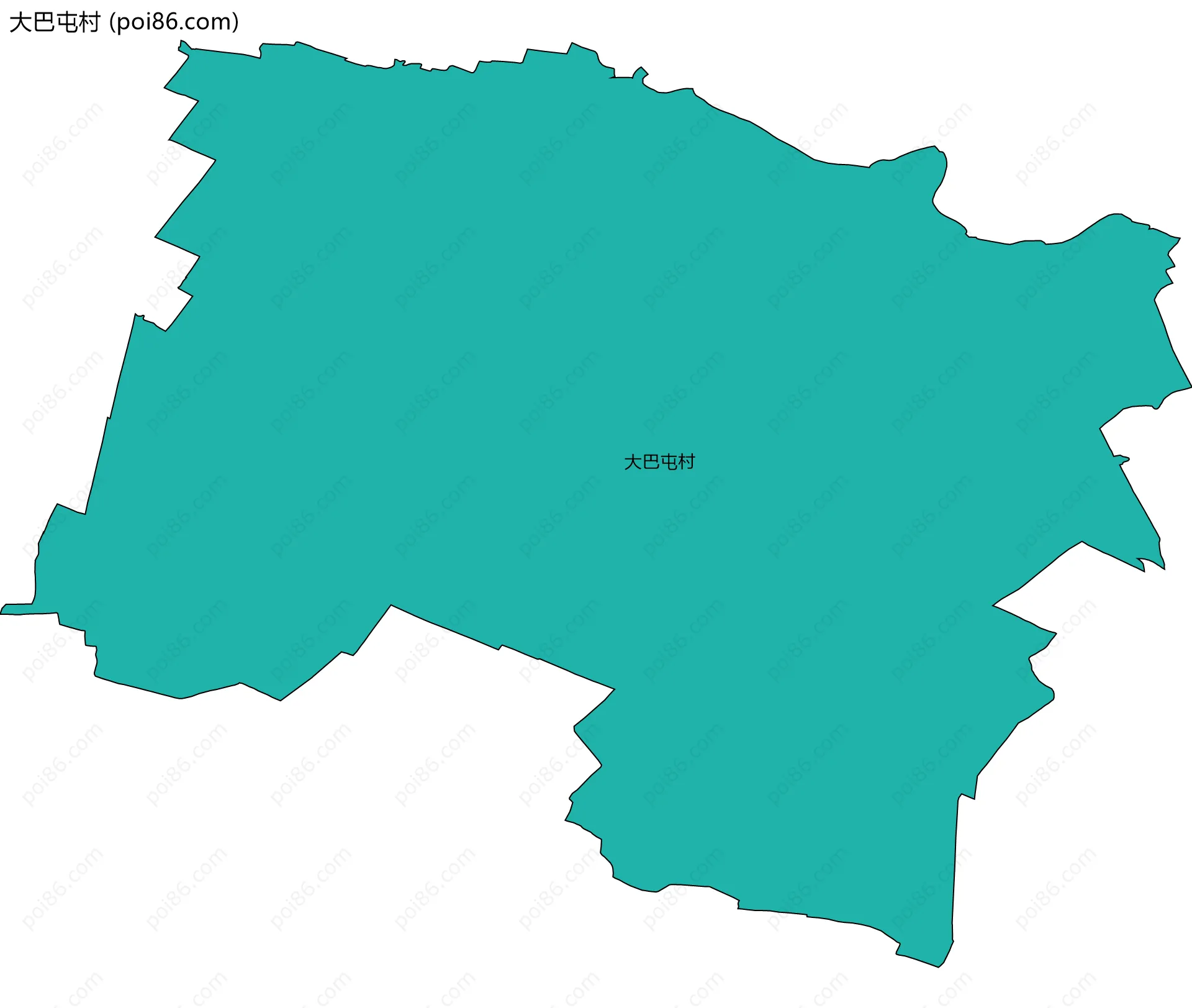 大巴屯村边界地图