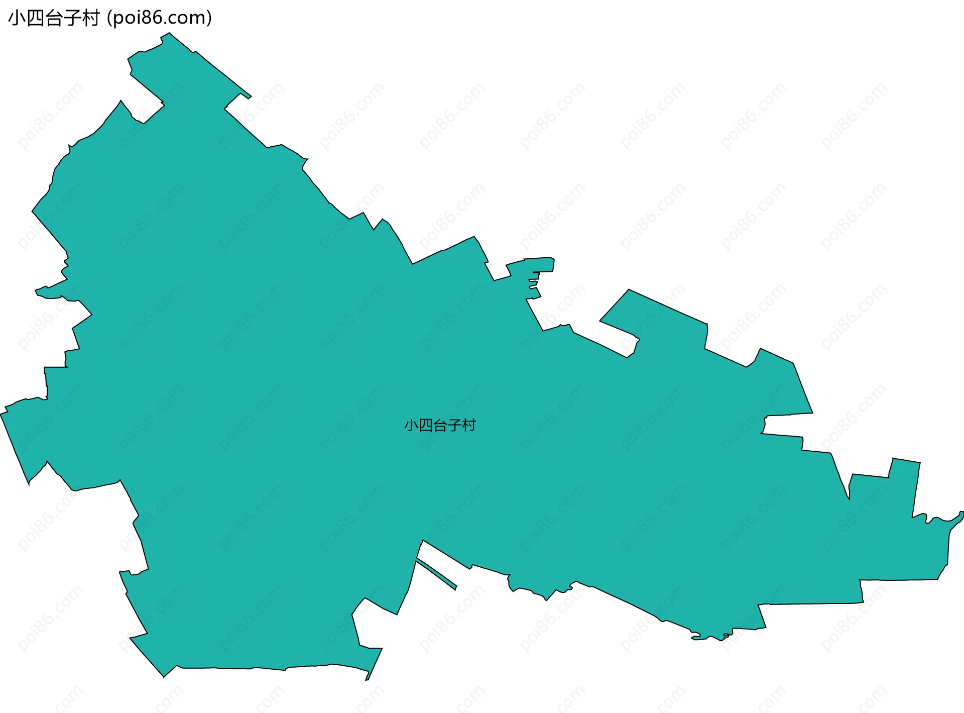 小四台子村边界地图