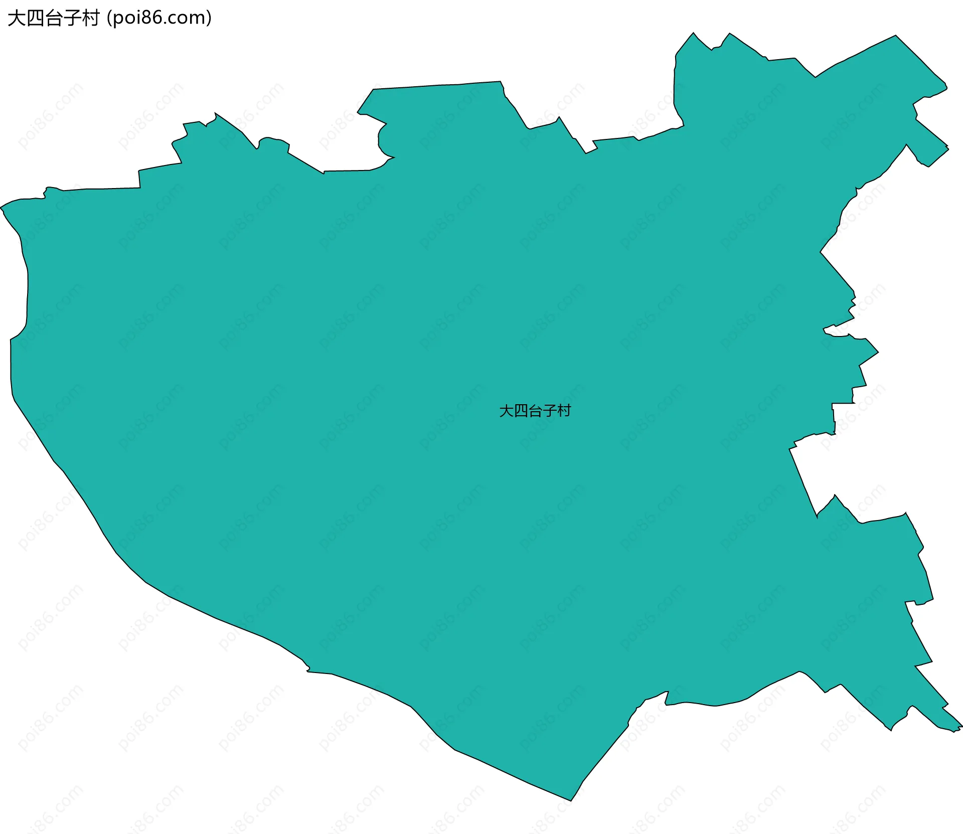 大四台子村边界地图