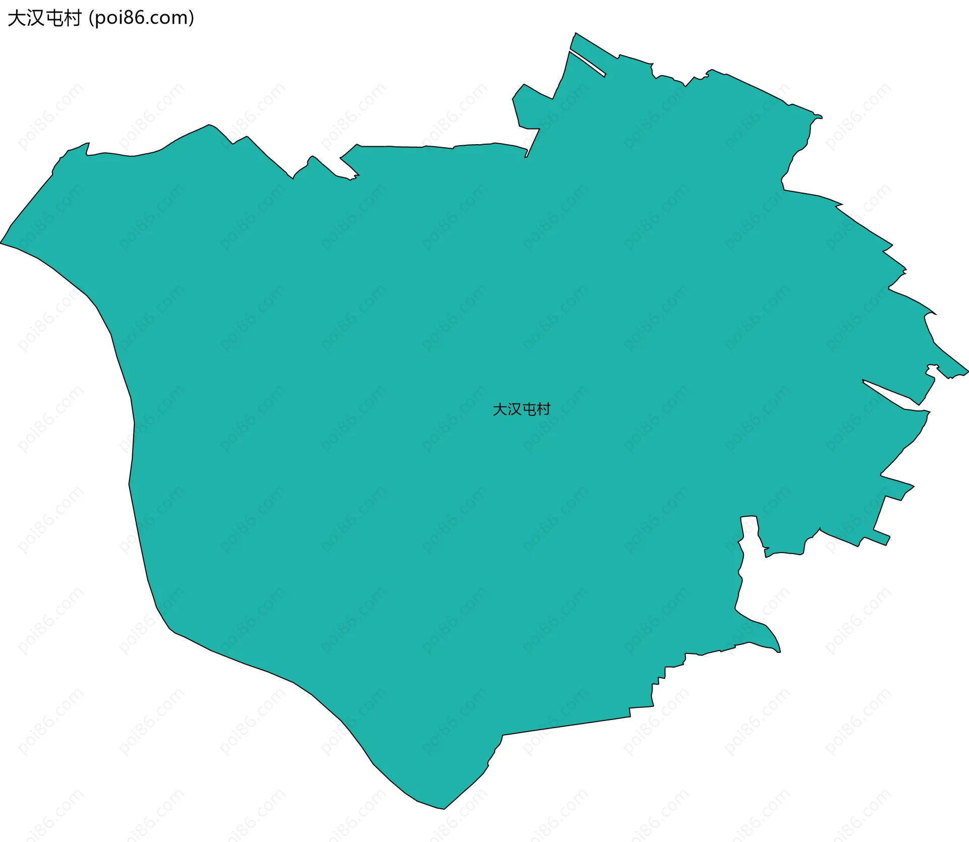 大汉屯村边界地图