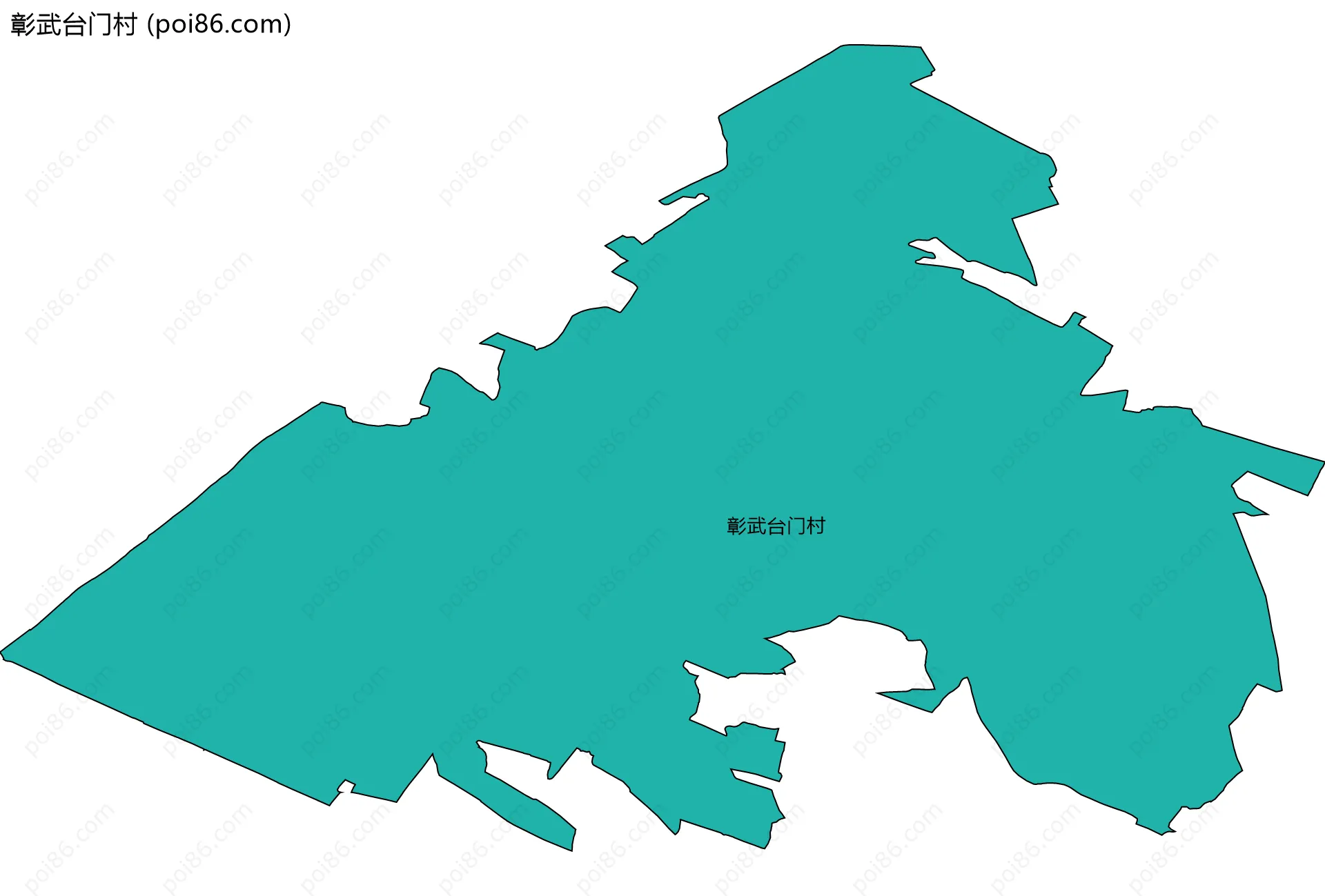 彰武台门村边界地图