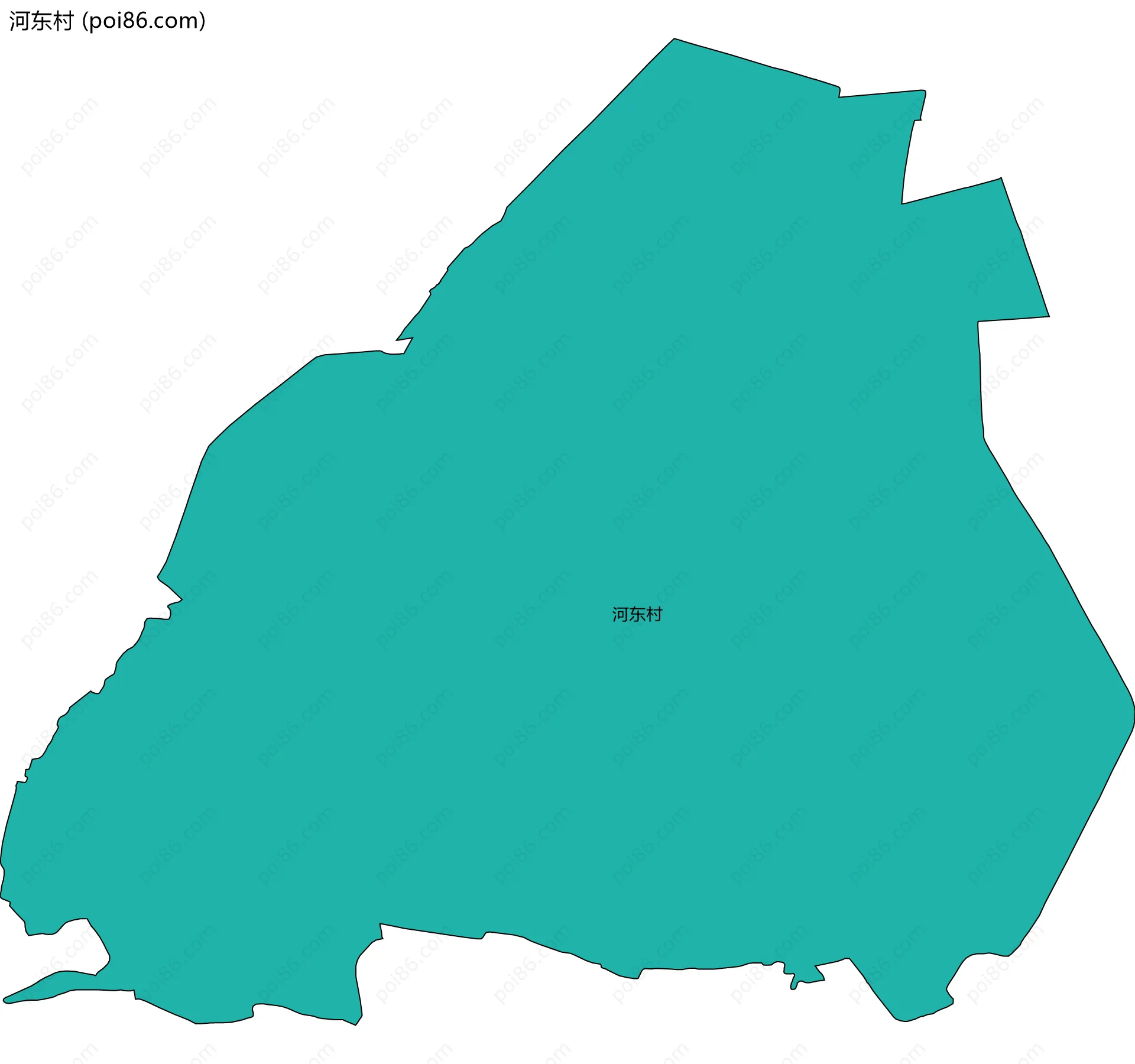 河东村边界地图