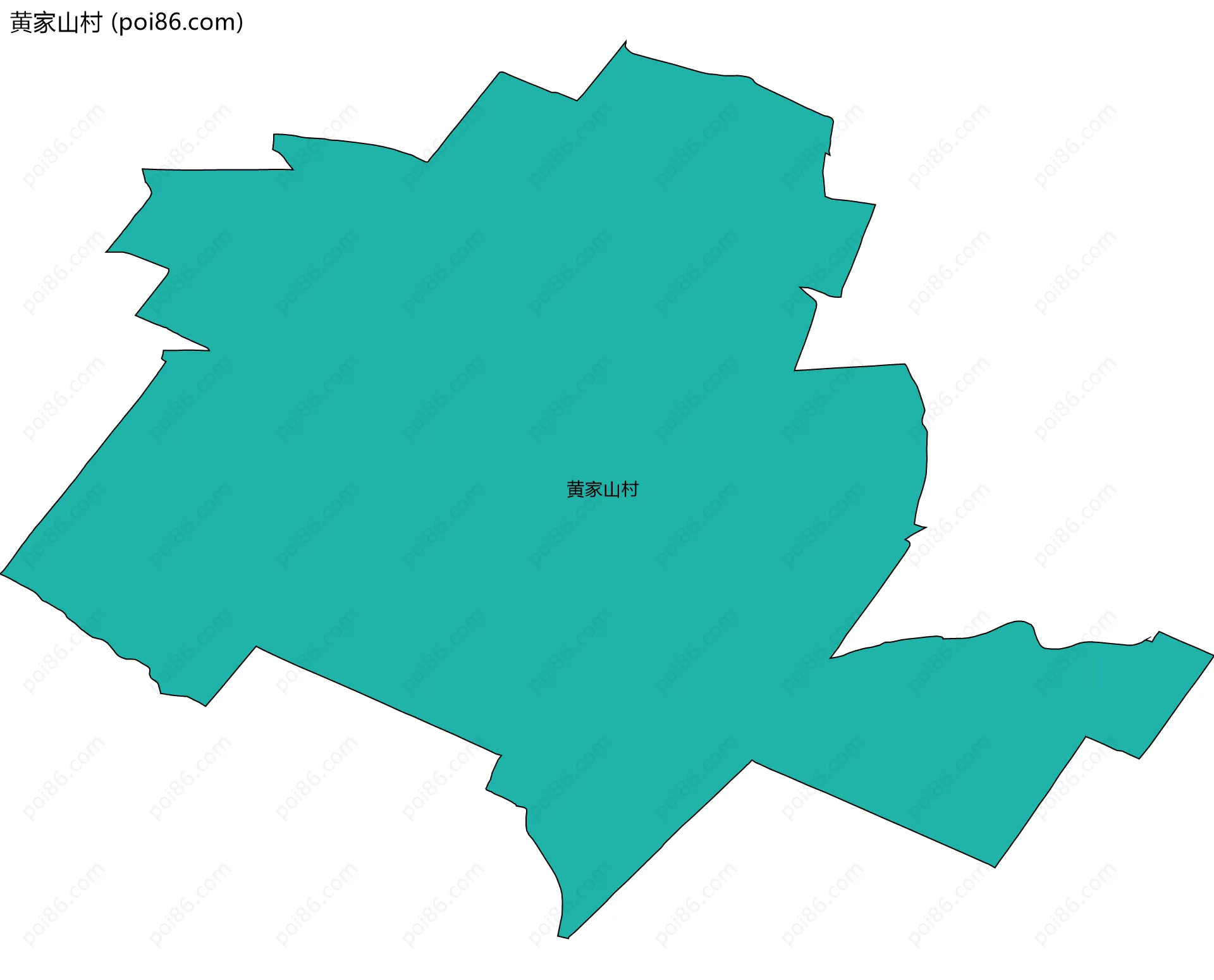 黄家山村边界地图