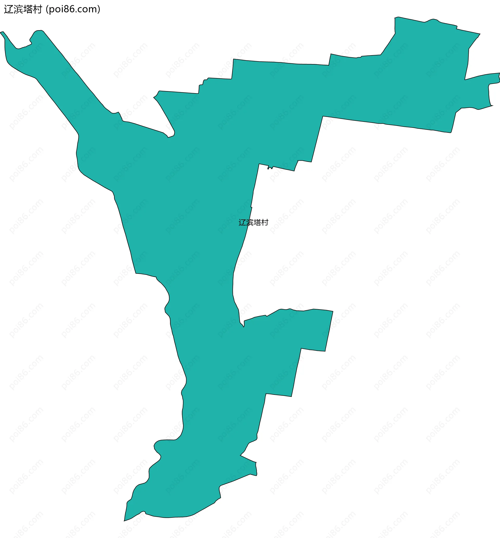 辽滨塔村边界地图