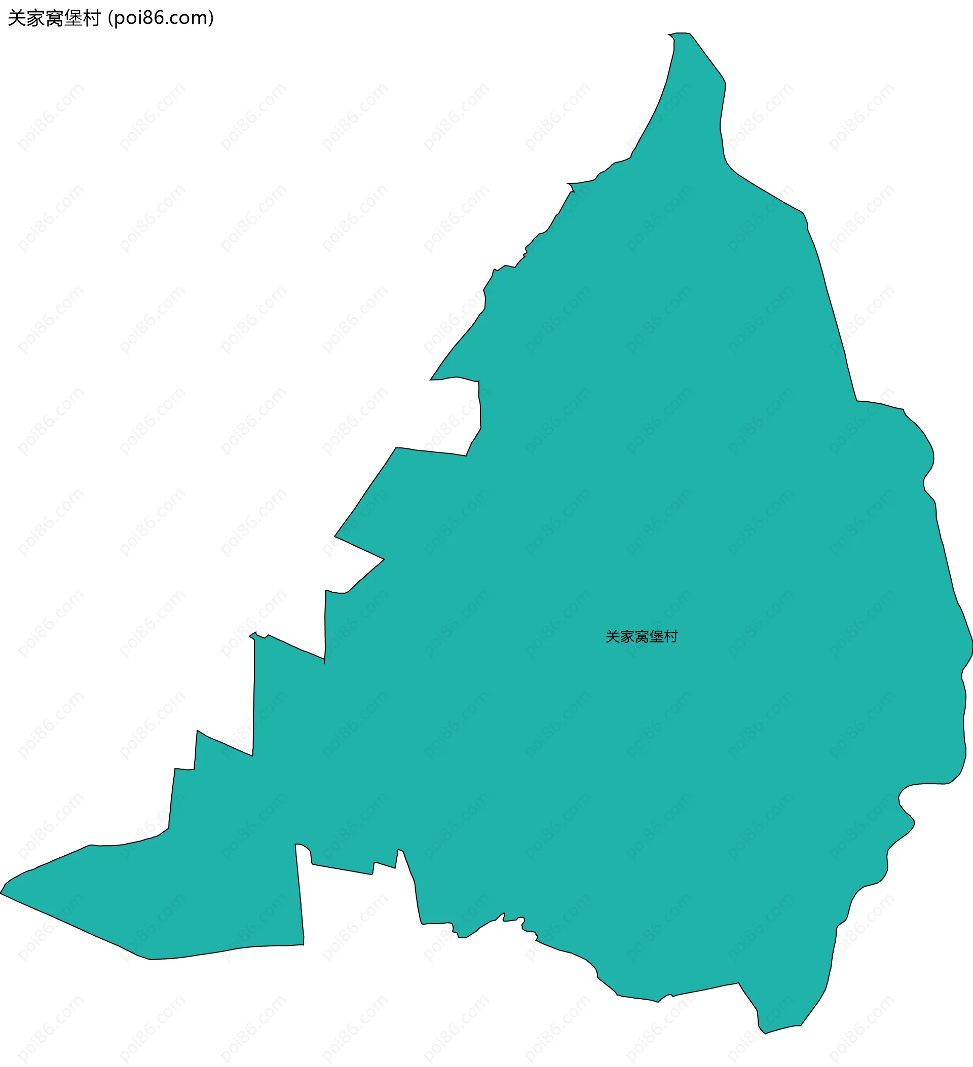 关家窝堡村边界地图