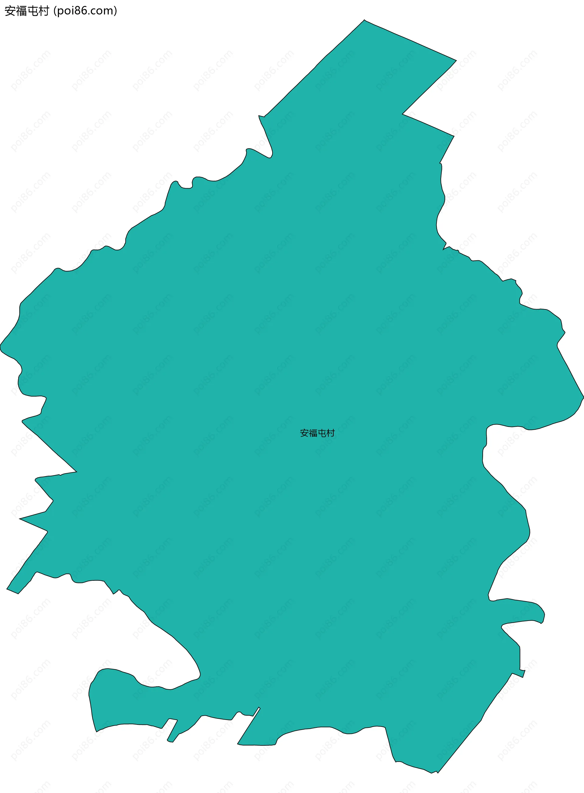 安福屯村边界地图