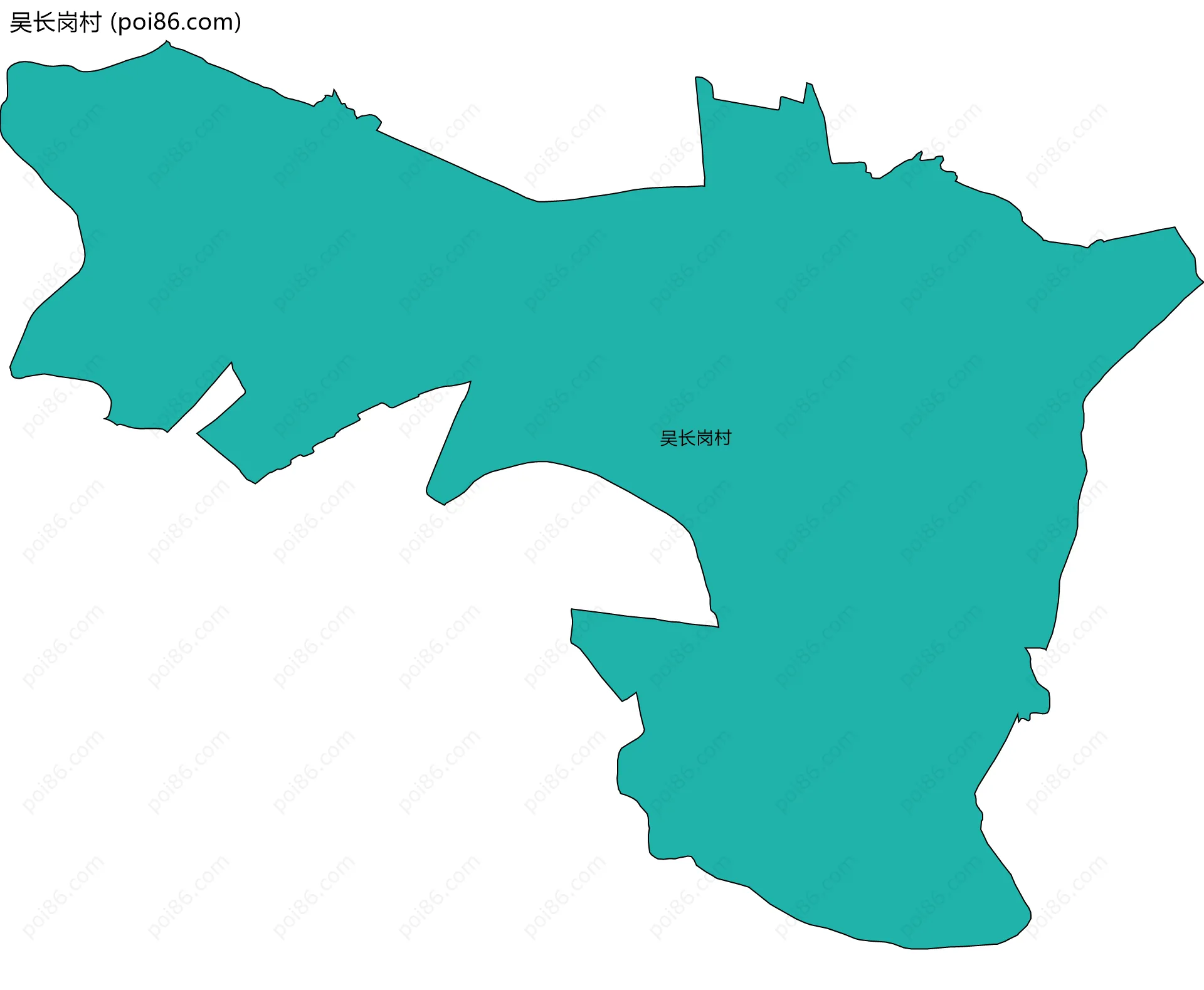 吴长岗村边界地图