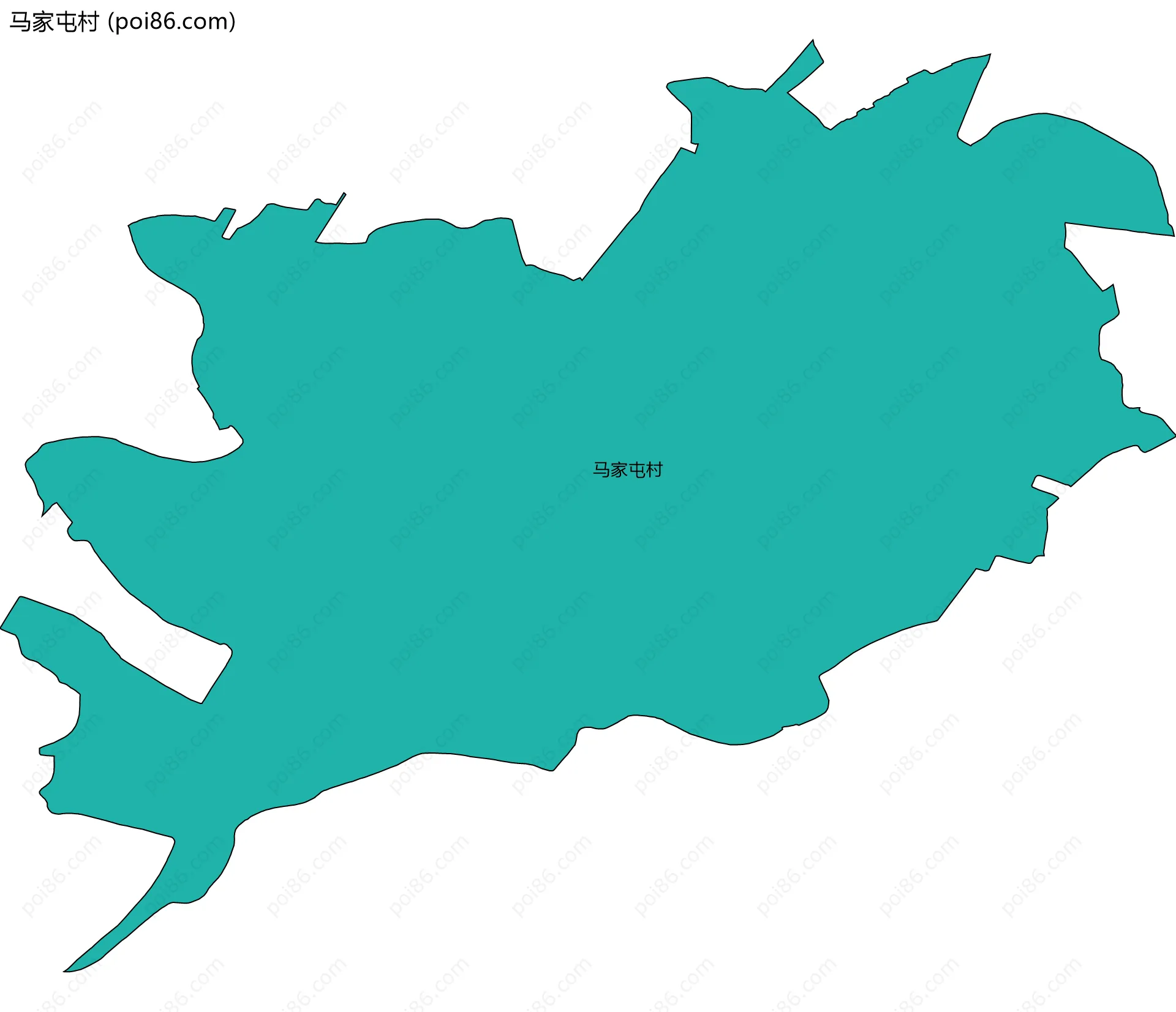 马家屯村边界地图