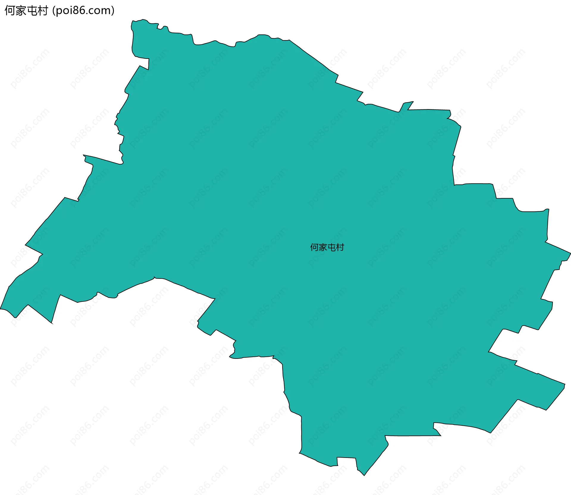 何家屯村边界地图