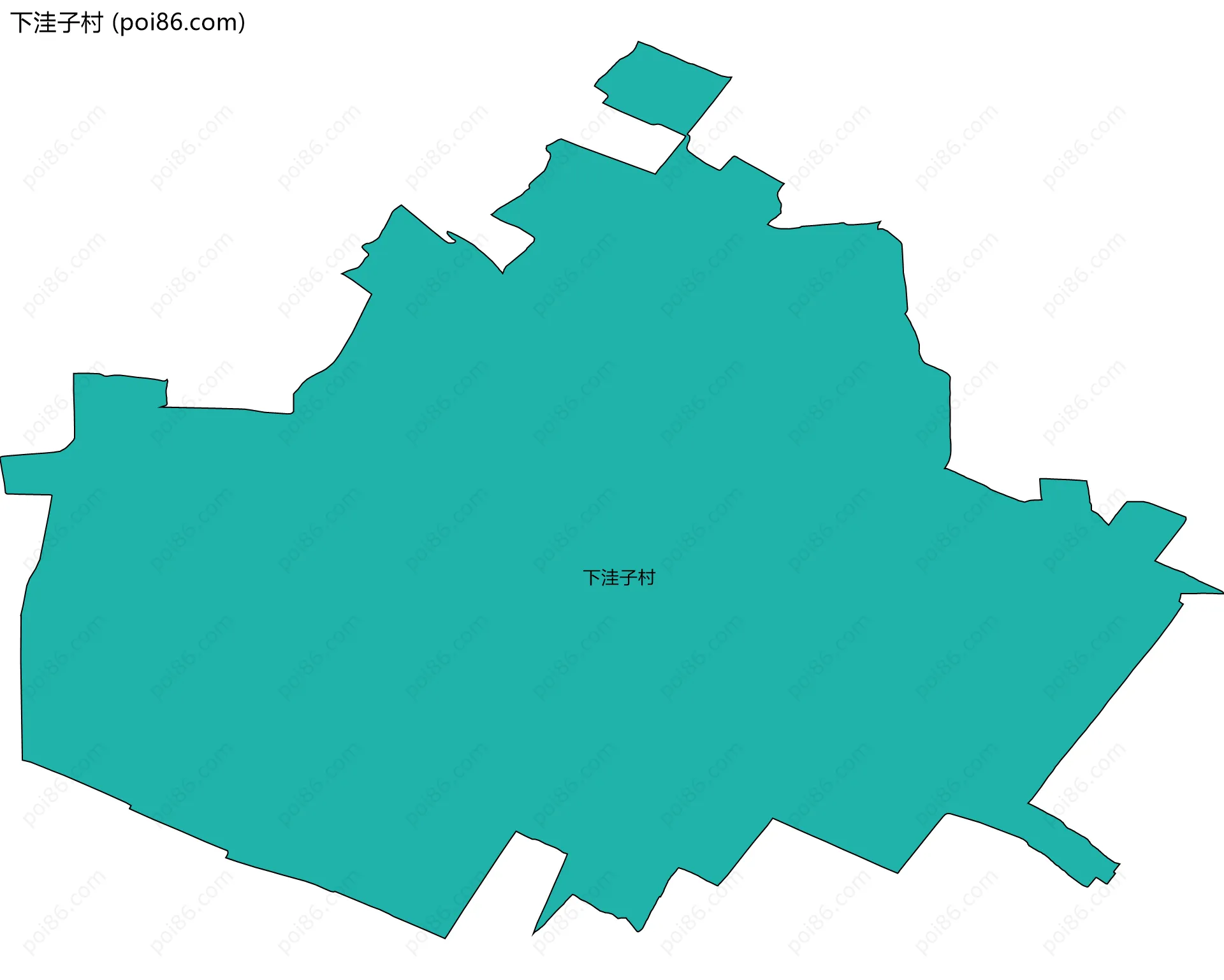 下洼子村边界地图