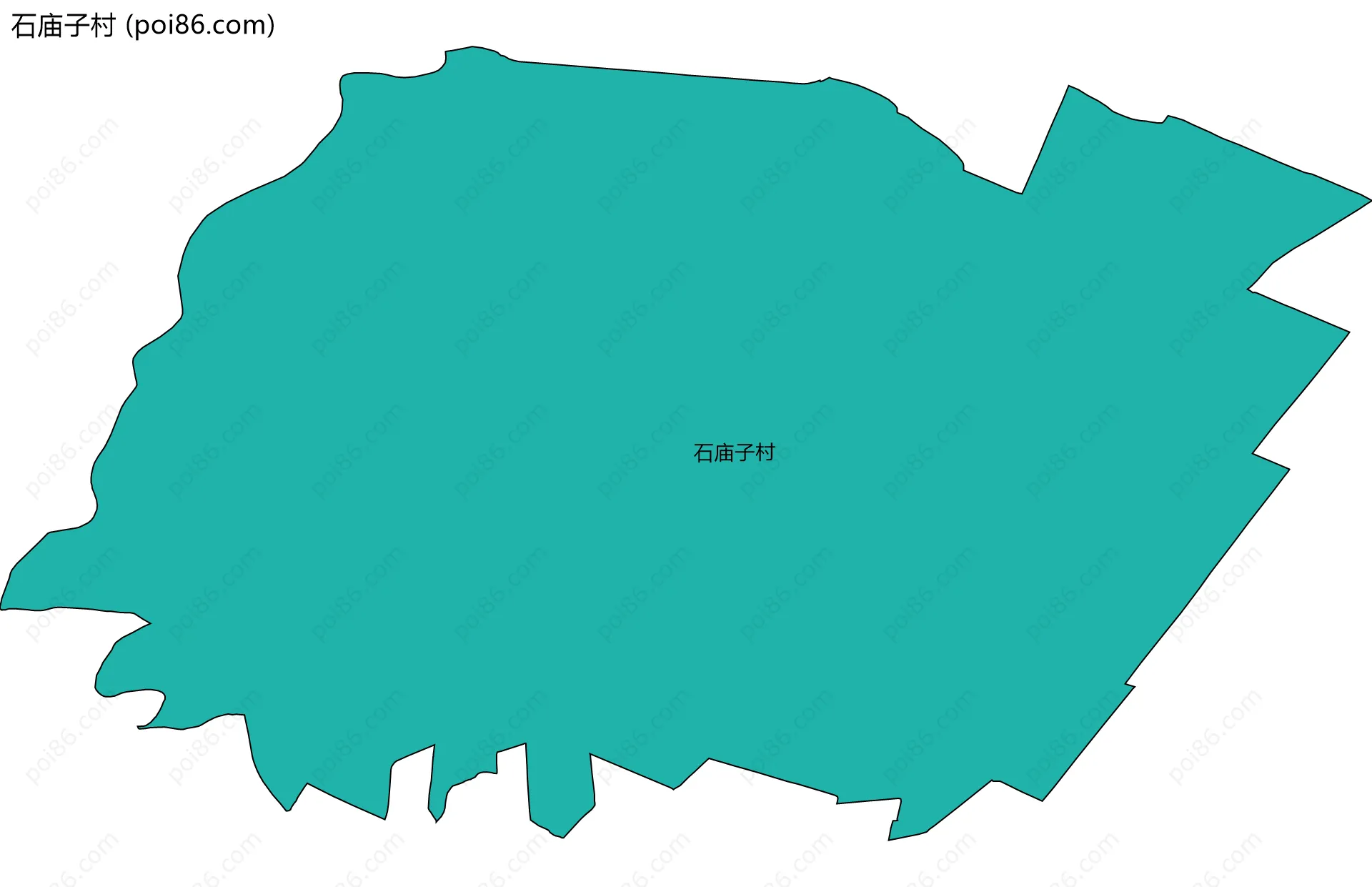 石庙子村边界地图
