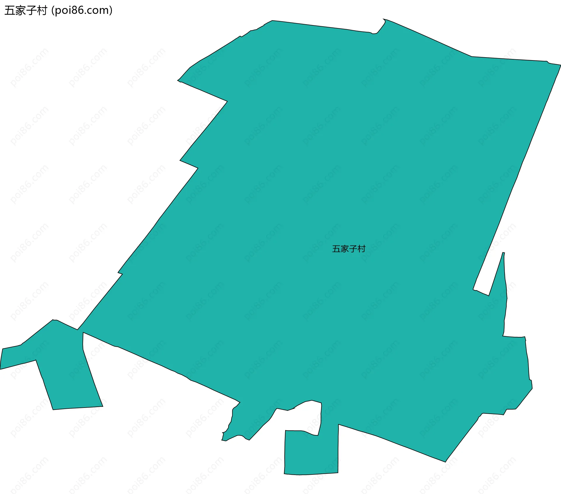 五家子村边界地图