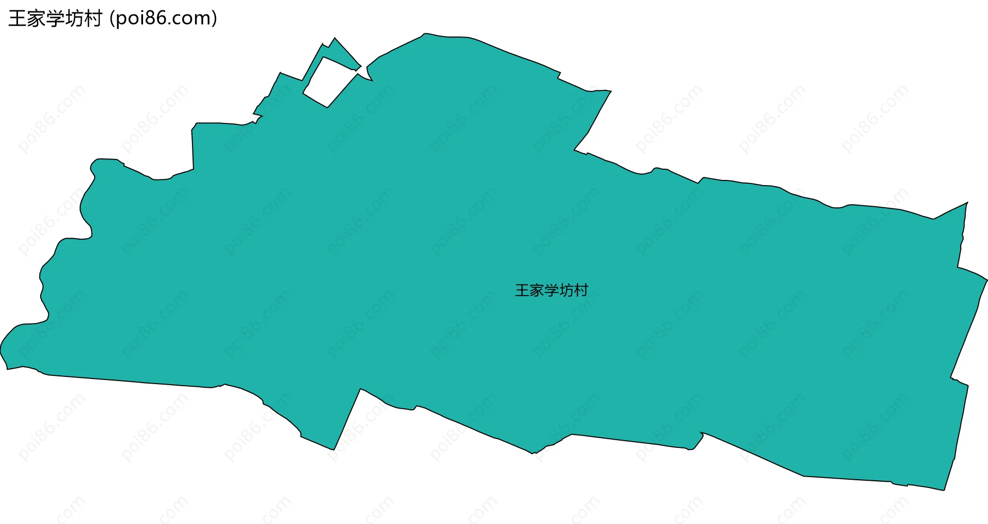 王家学坊村边界地图