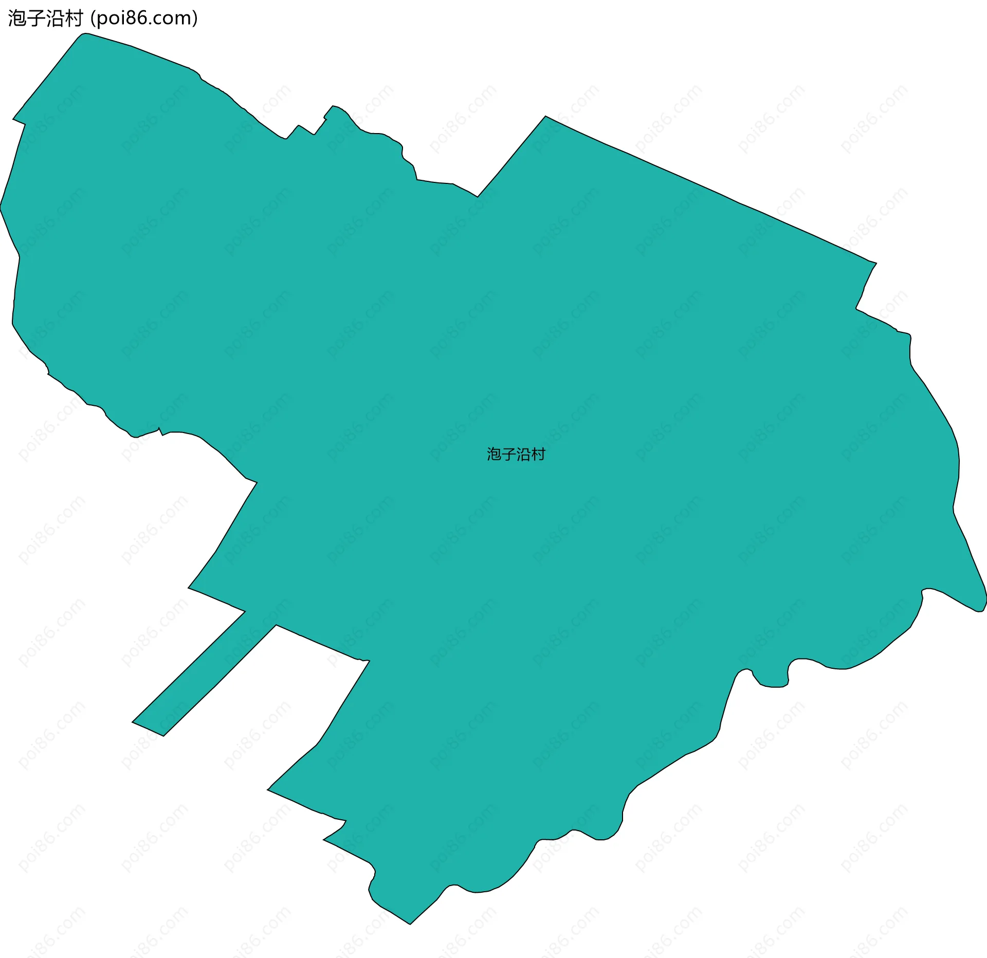 泡子沿村边界地图
