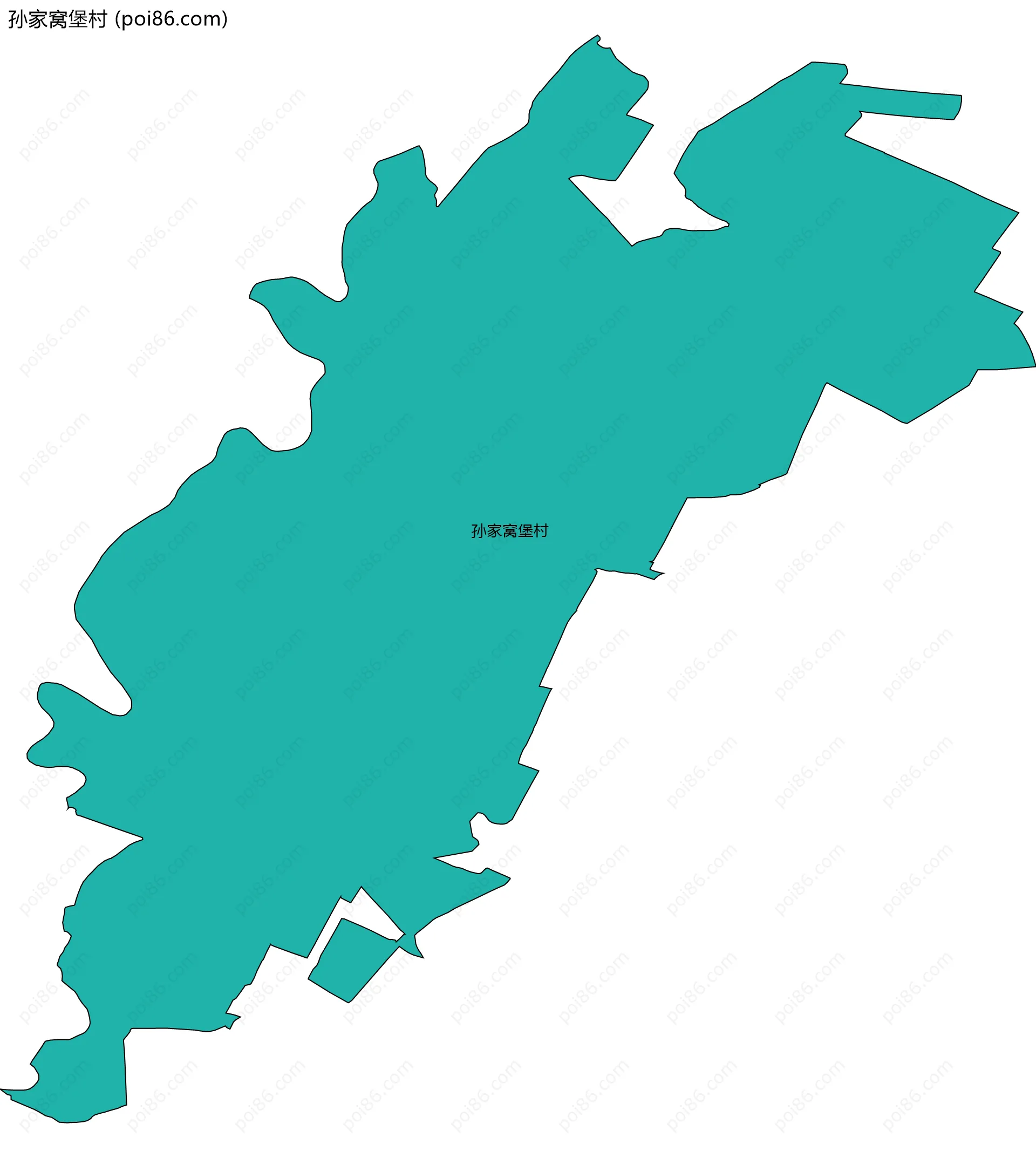 孙家窝堡村边界地图