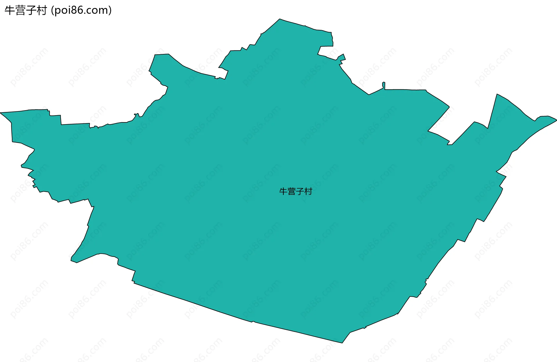 牛营子村边界地图