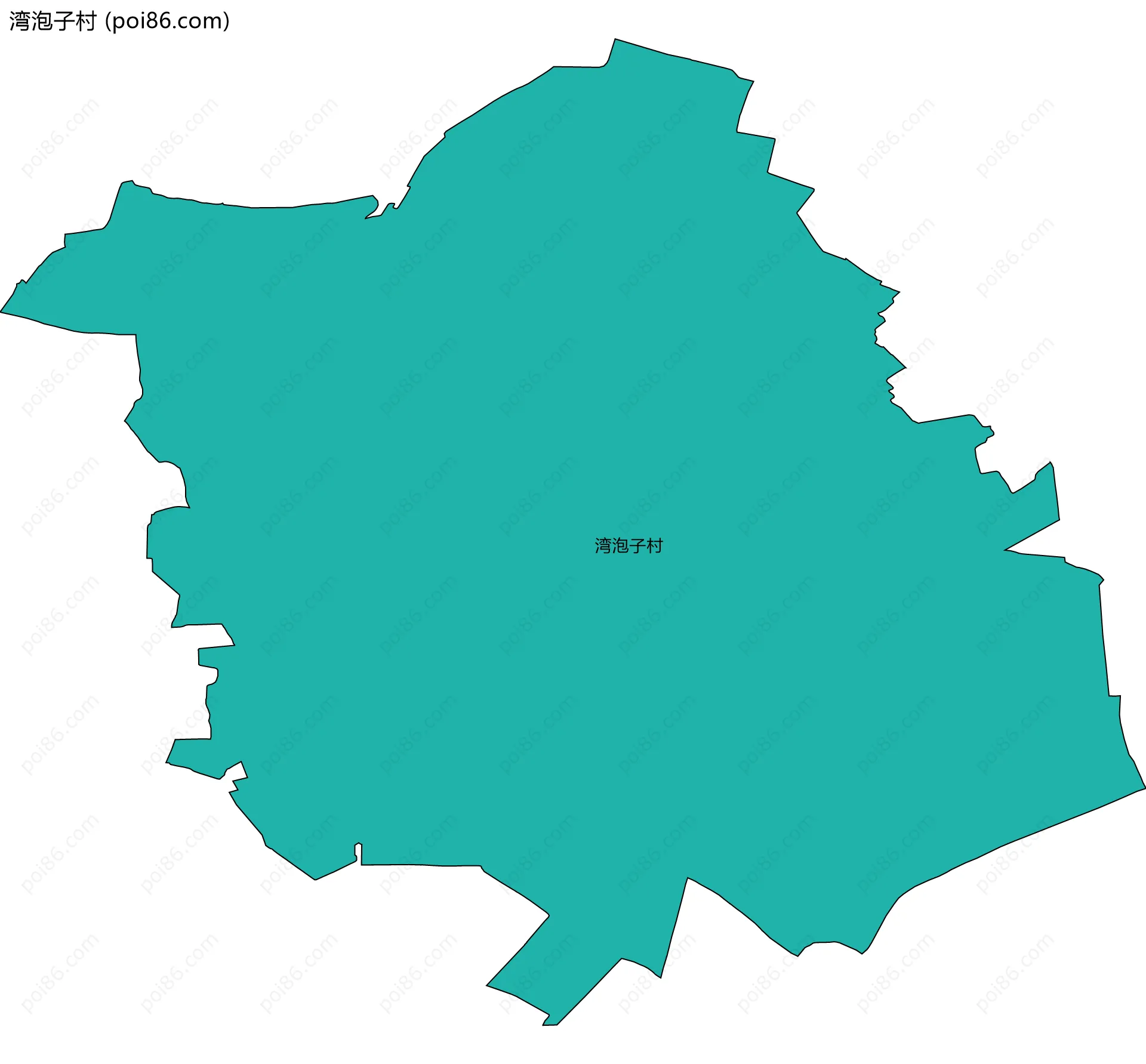 湾泡子村边界地图