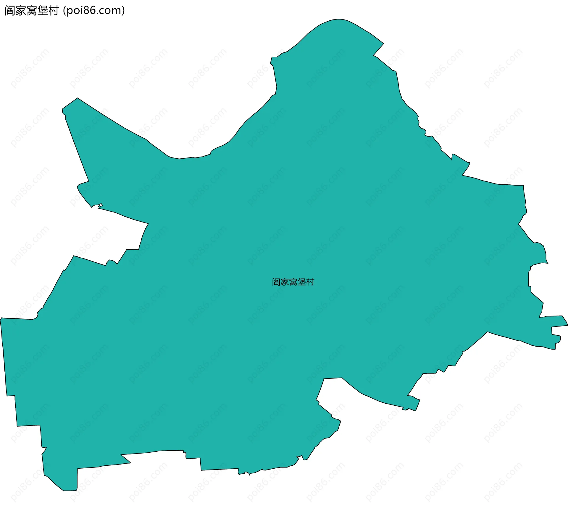 阎家窝堡村边界地图