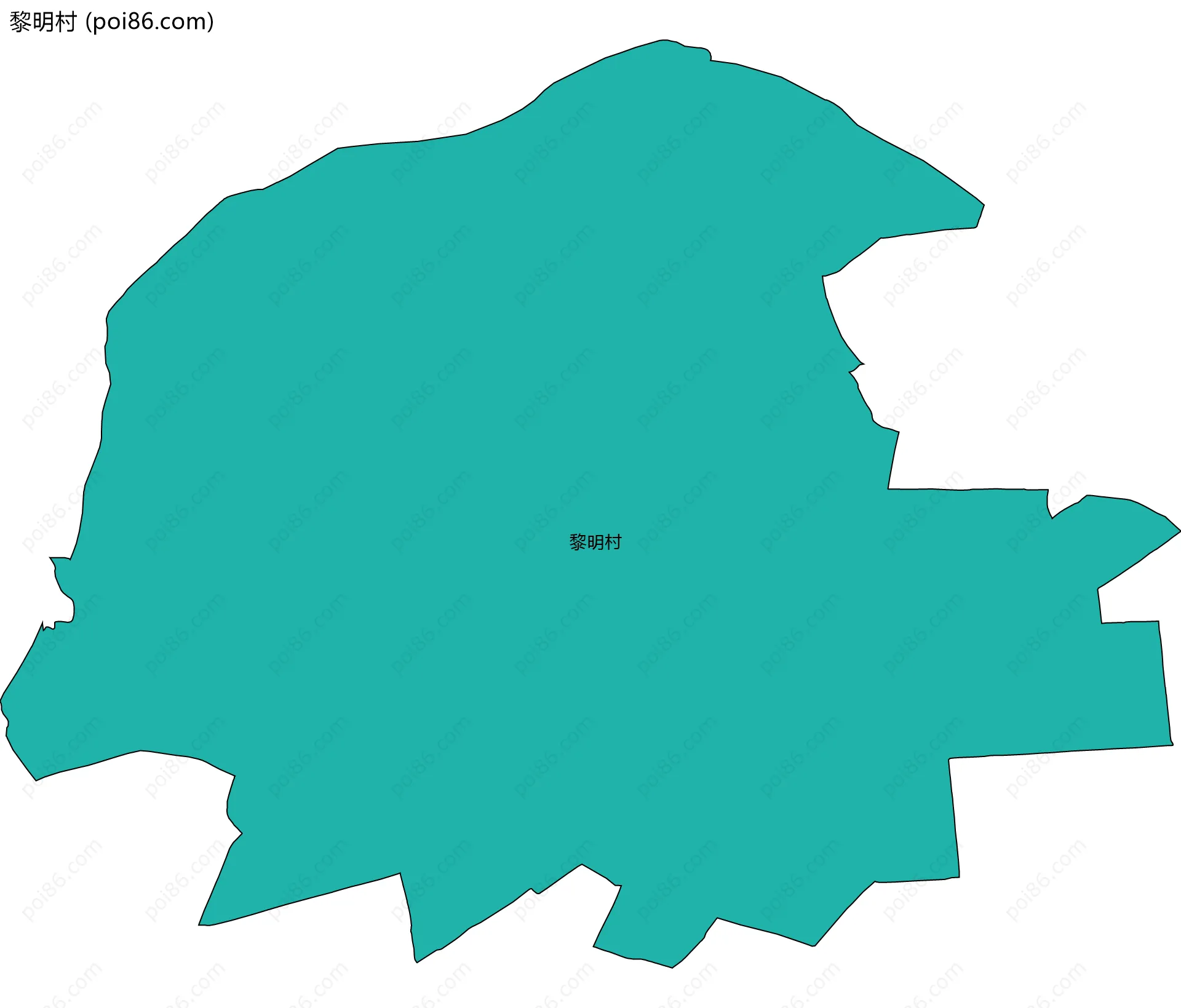 黎明村边界地图