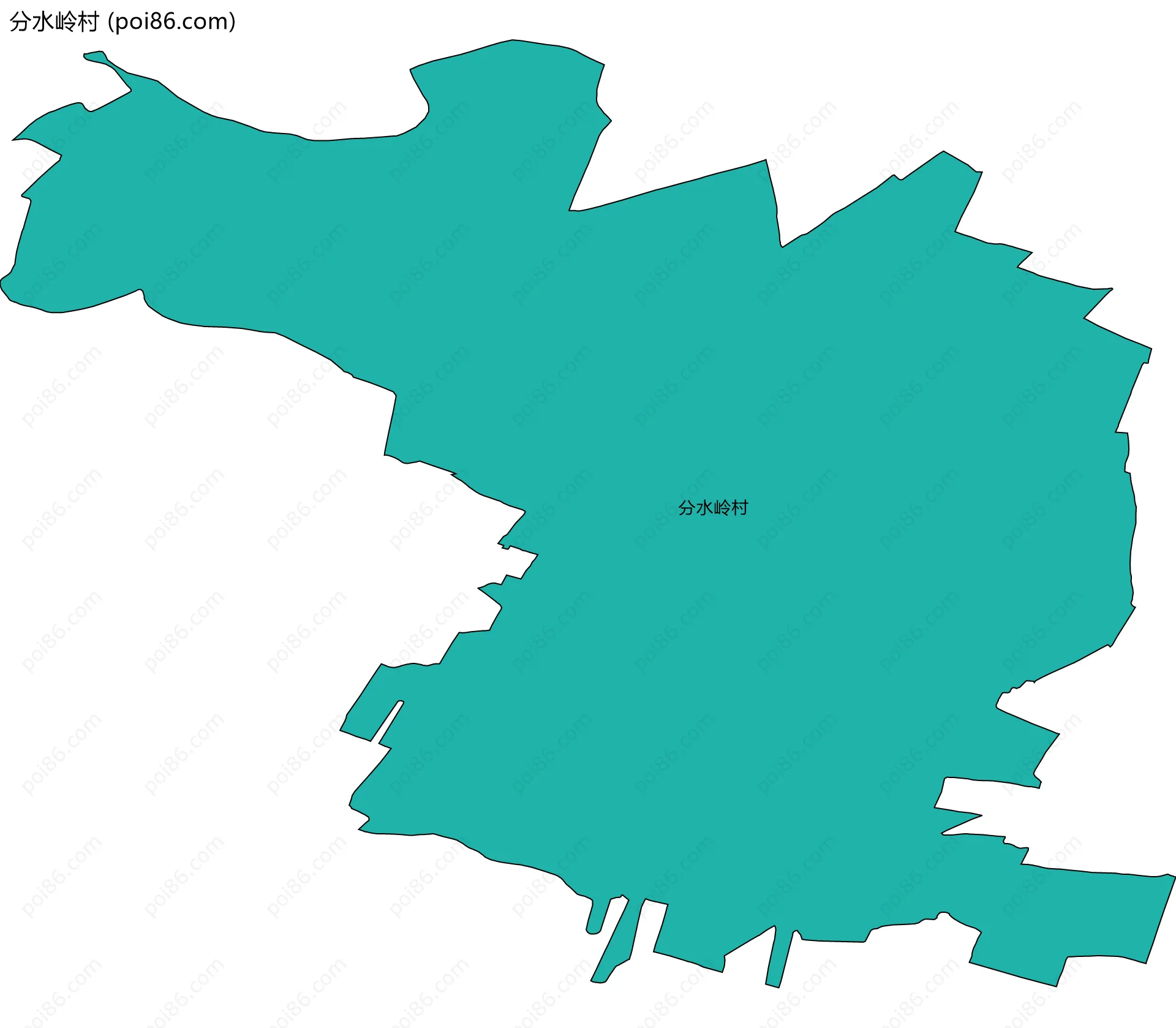 分水岭村边界地图