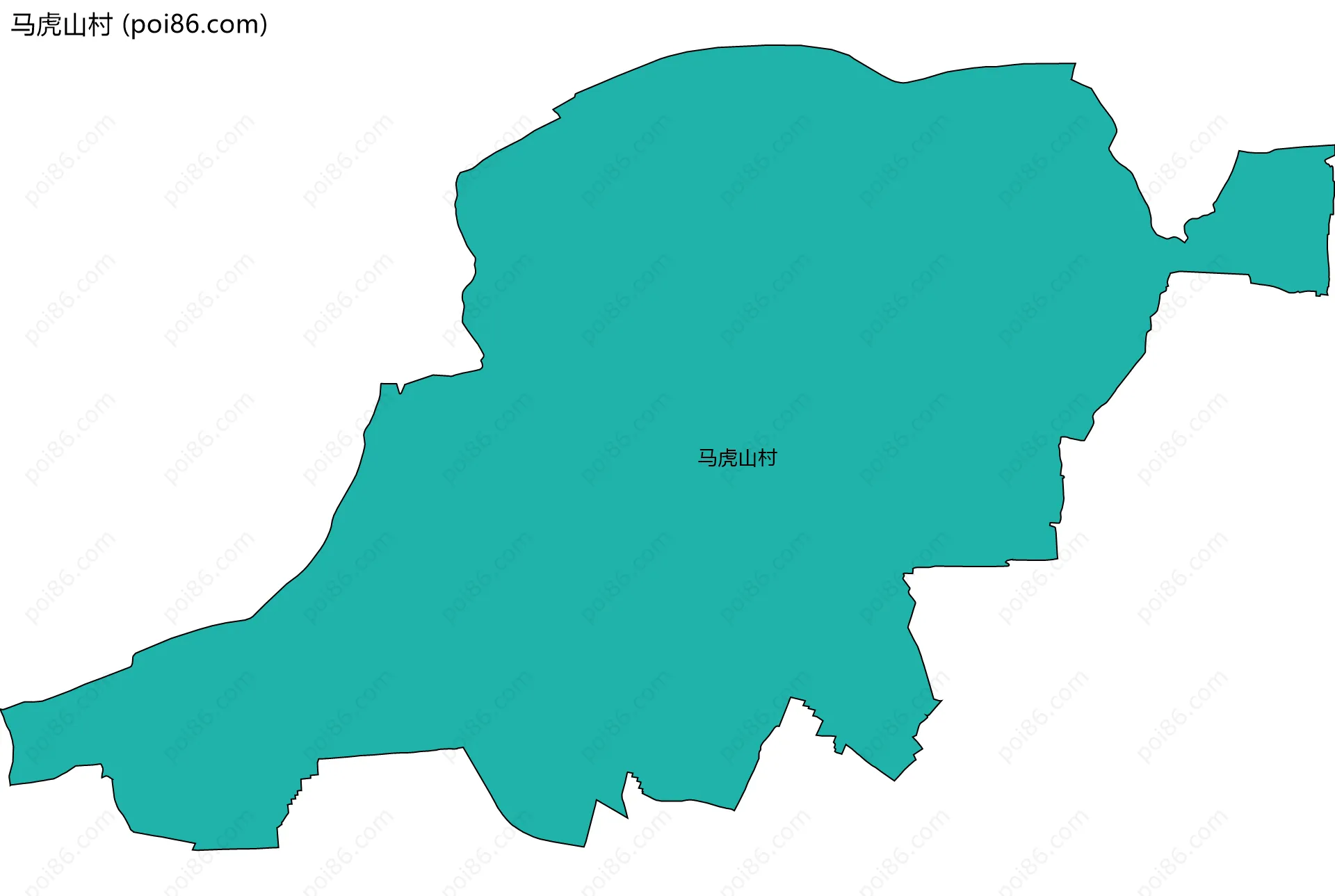 马虎山村边界地图