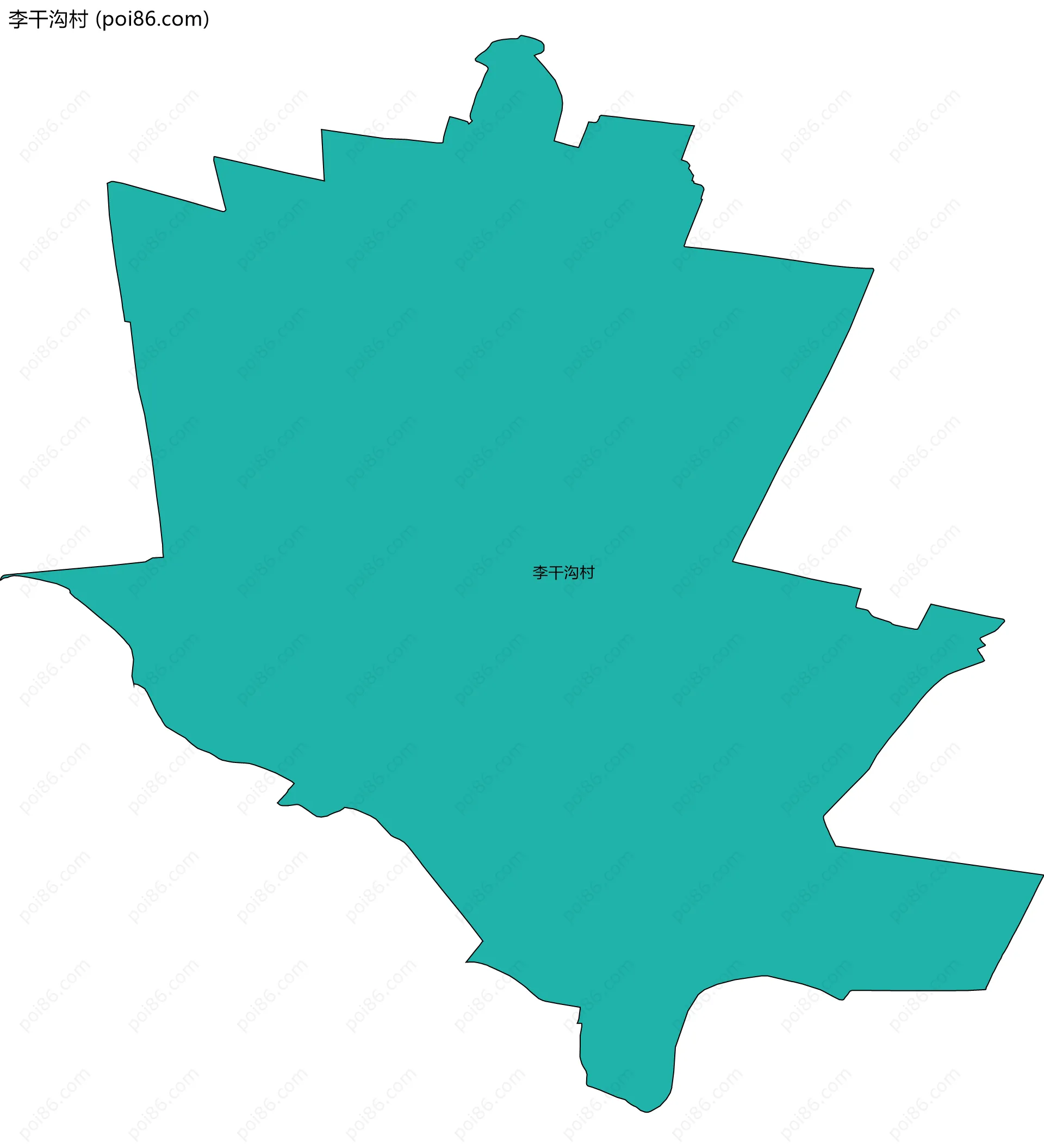 李干沟村边界地图