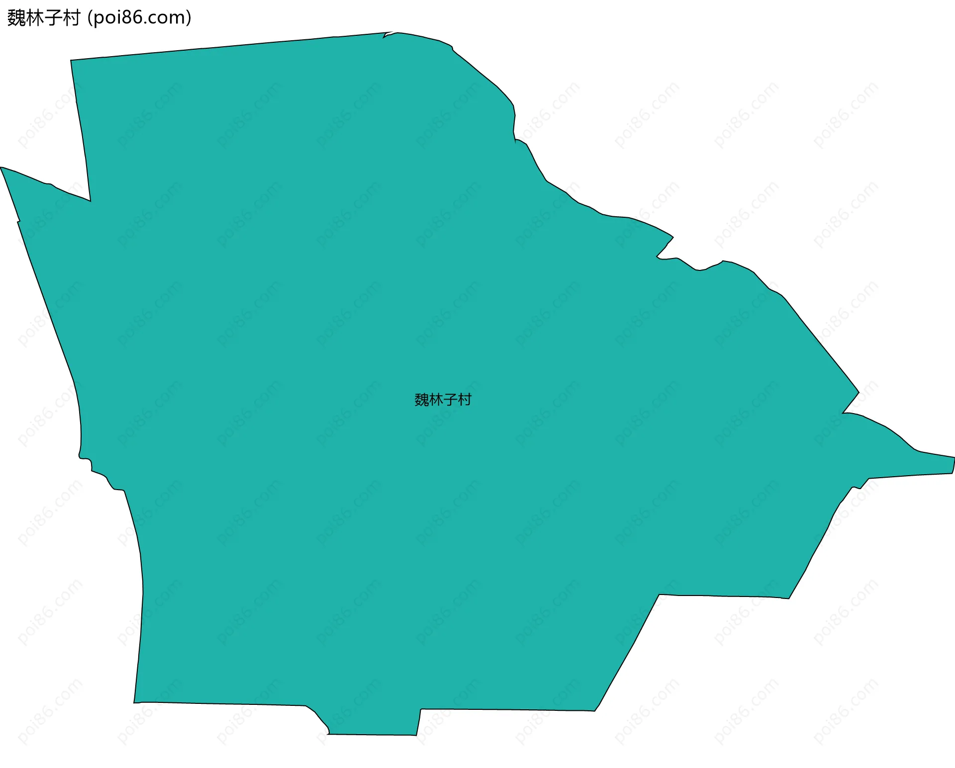 魏林子村边界地图