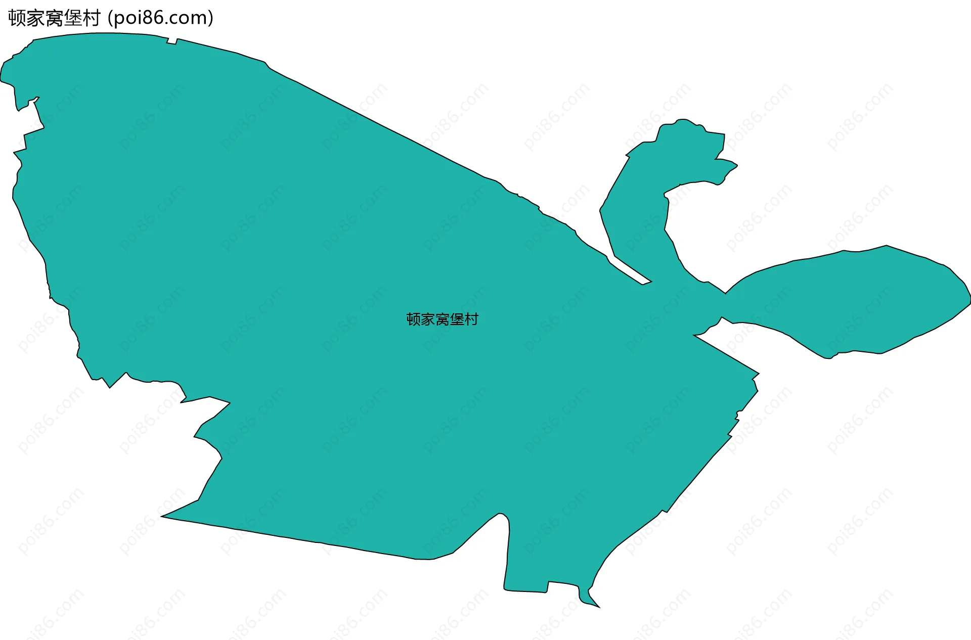 顿家窝堡村边界地图