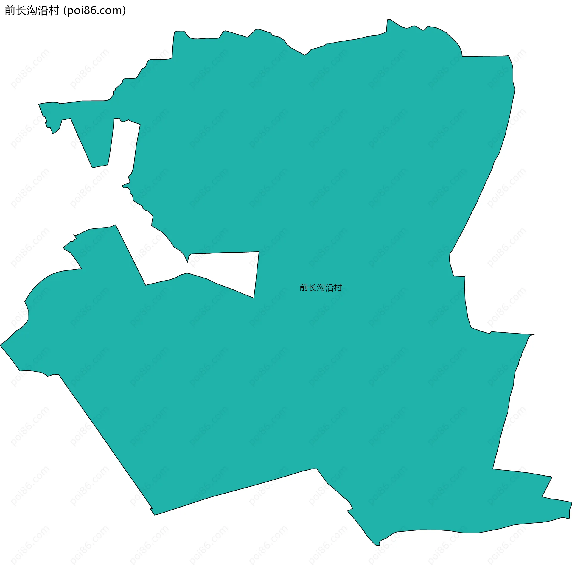 前长沟沿村边界地图