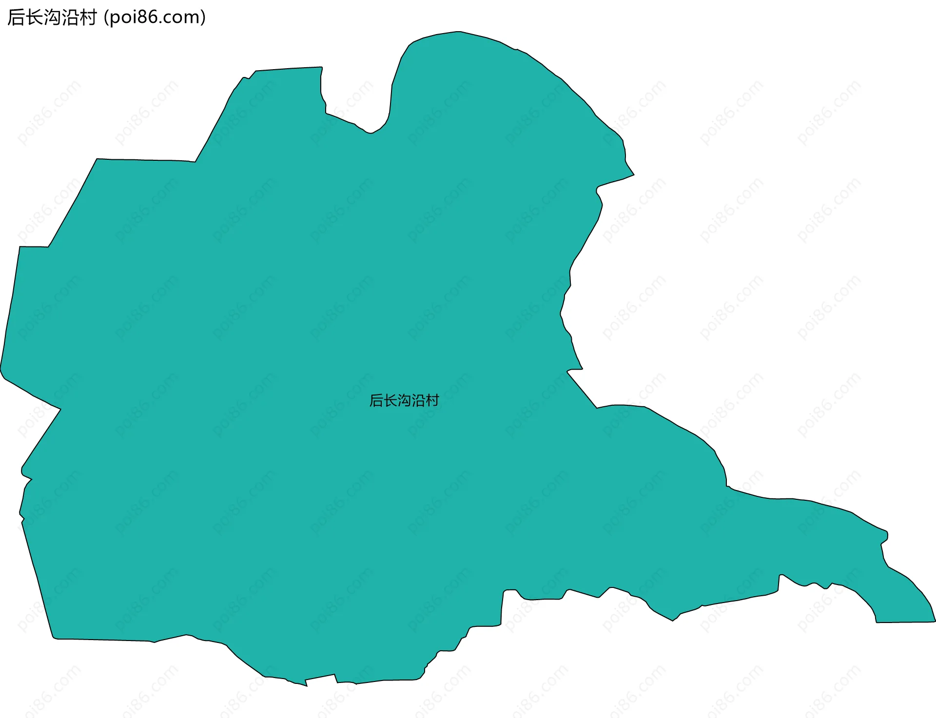 后长沟沿村边界地图