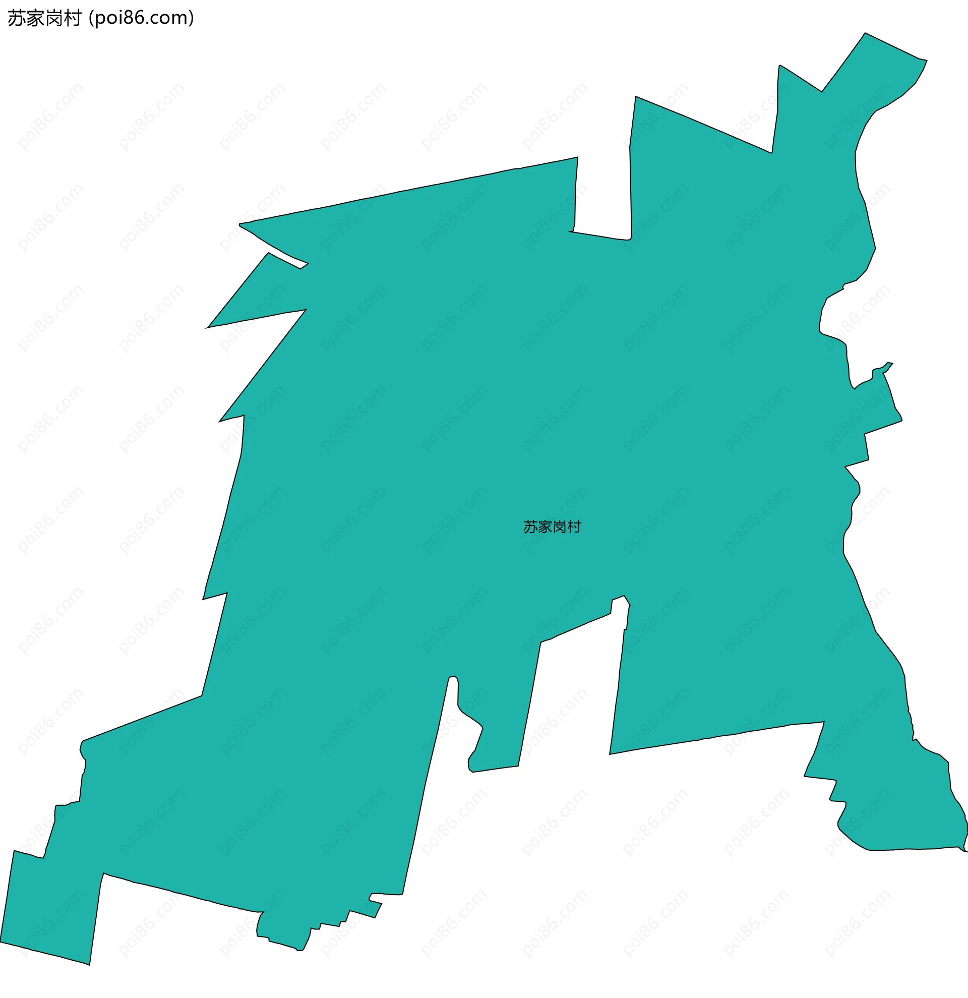 苏家岗村边界地图