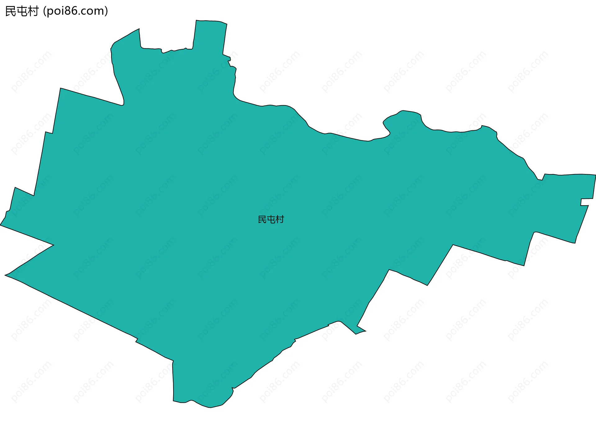 民屯村边界地图