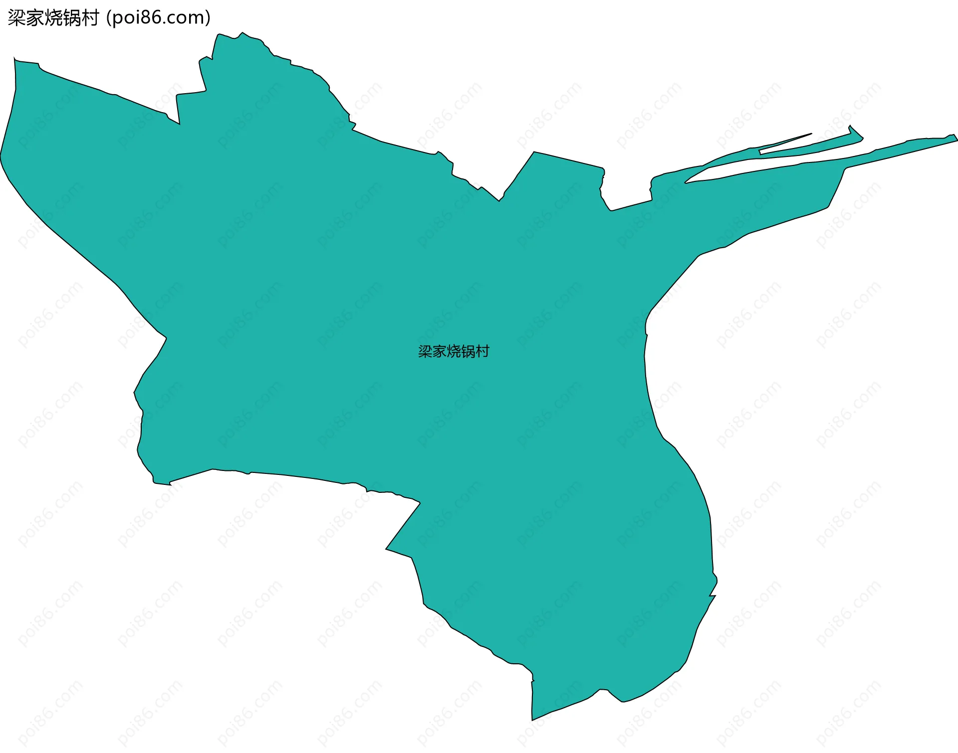 梁家烧锅村边界地图