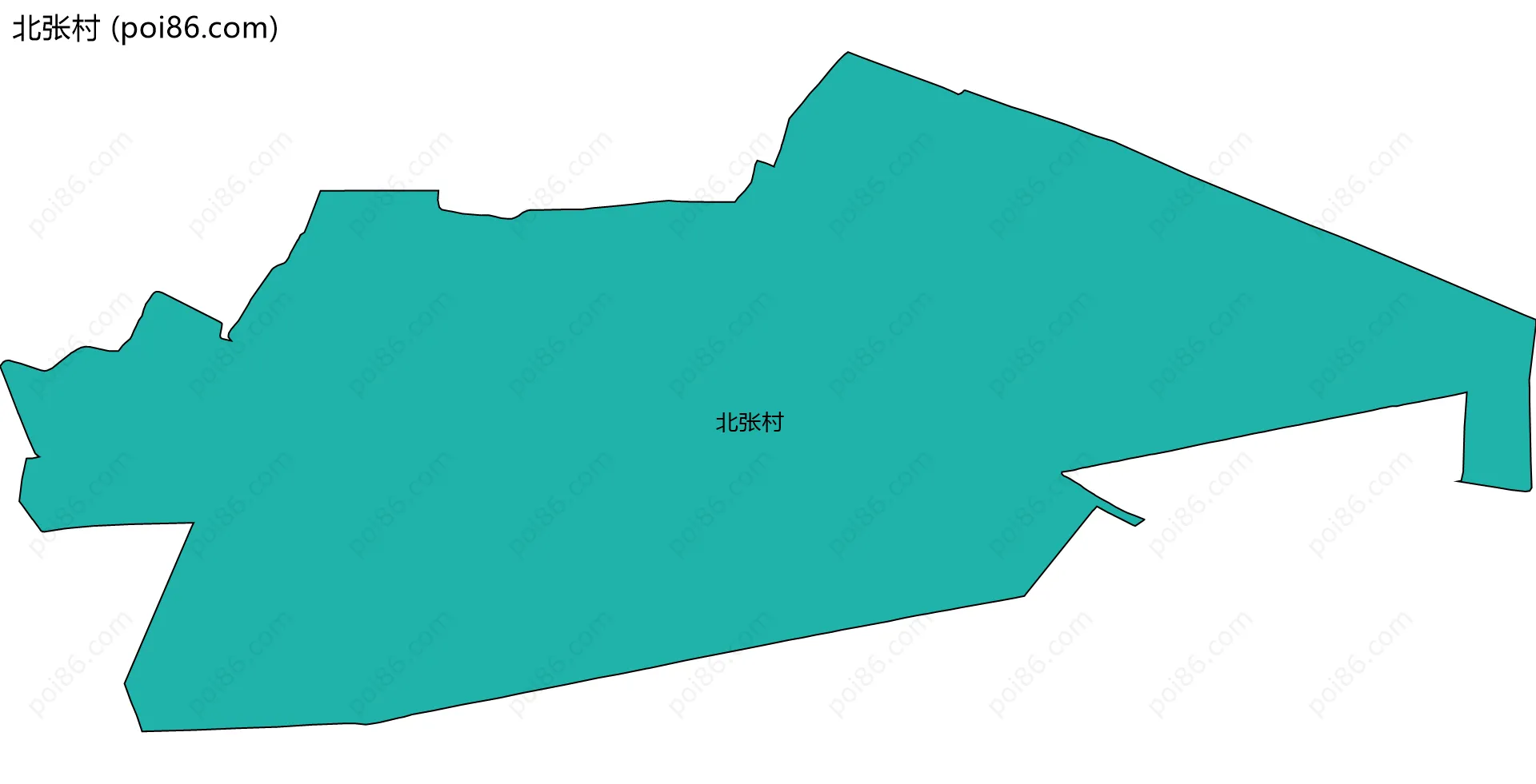 北张村边界地图