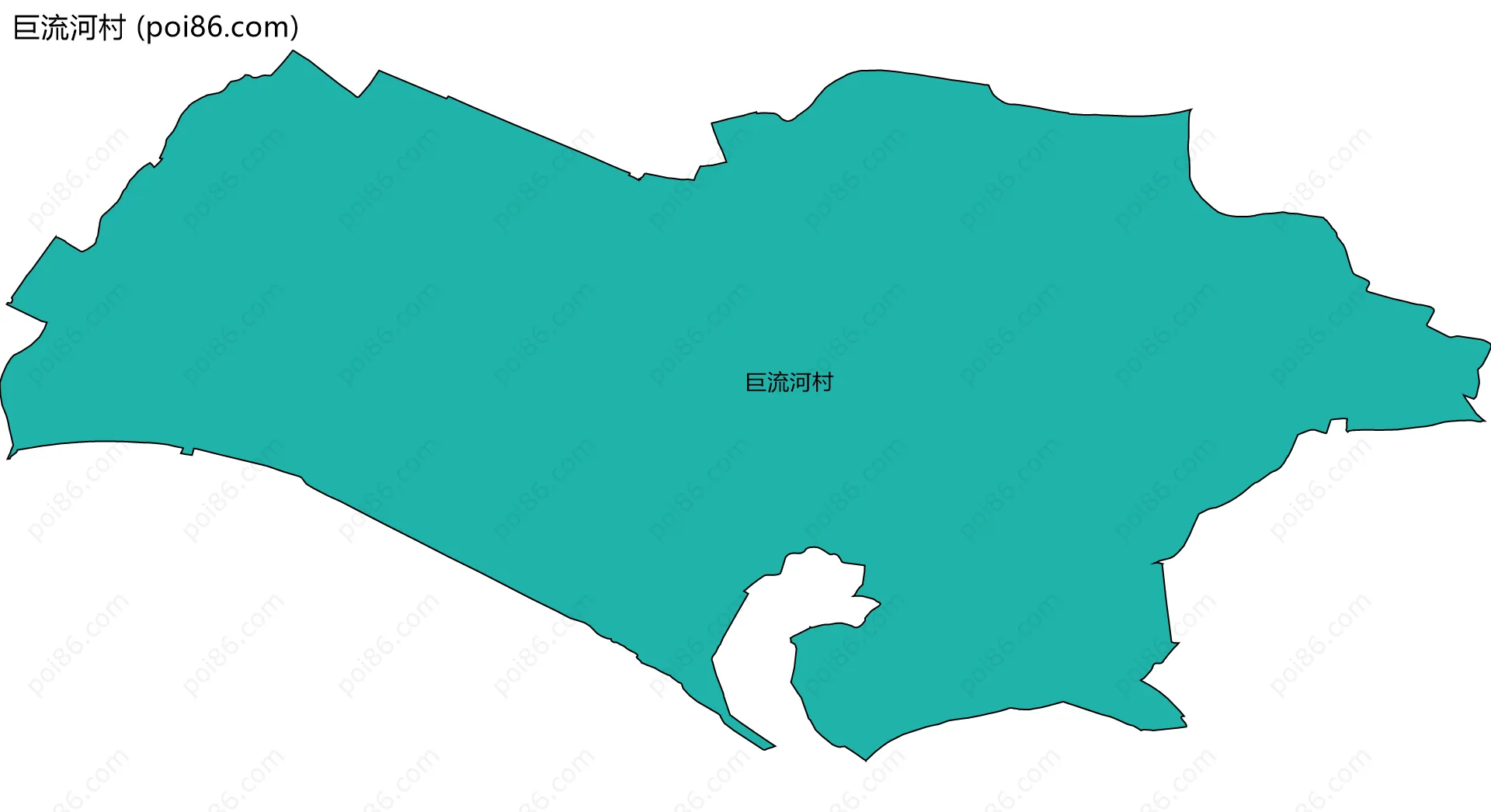 巨流河村边界地图