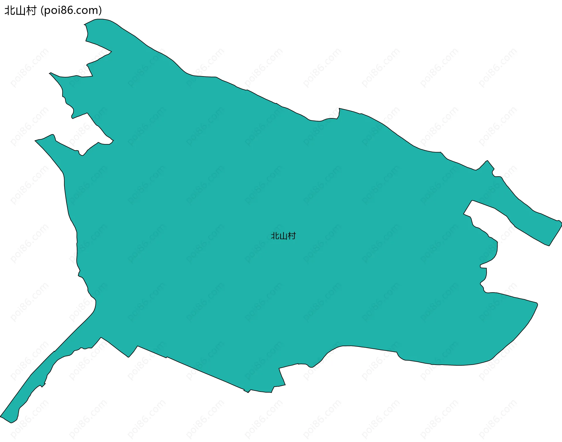 北山村边界地图