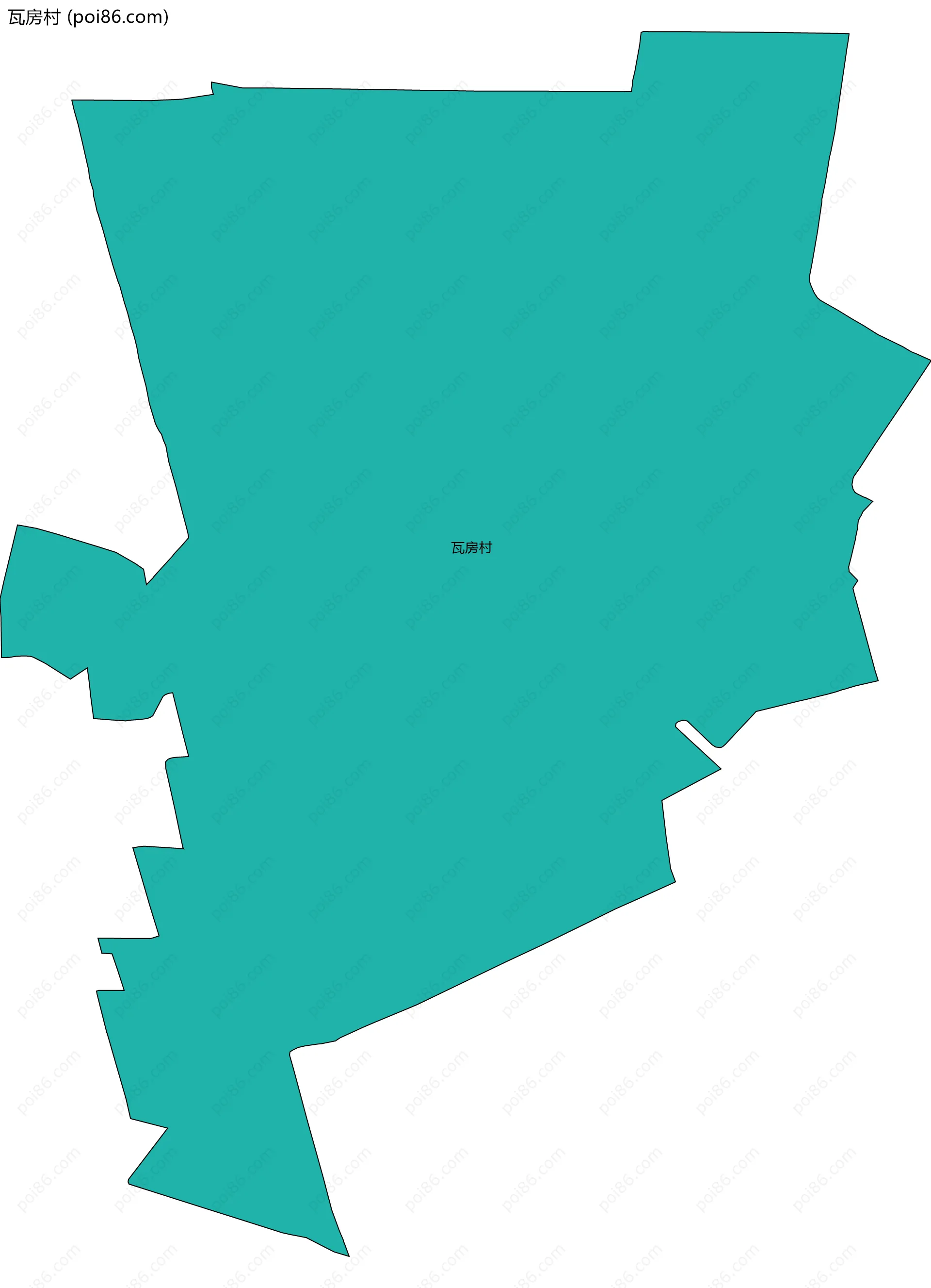 瓦房村边界地图