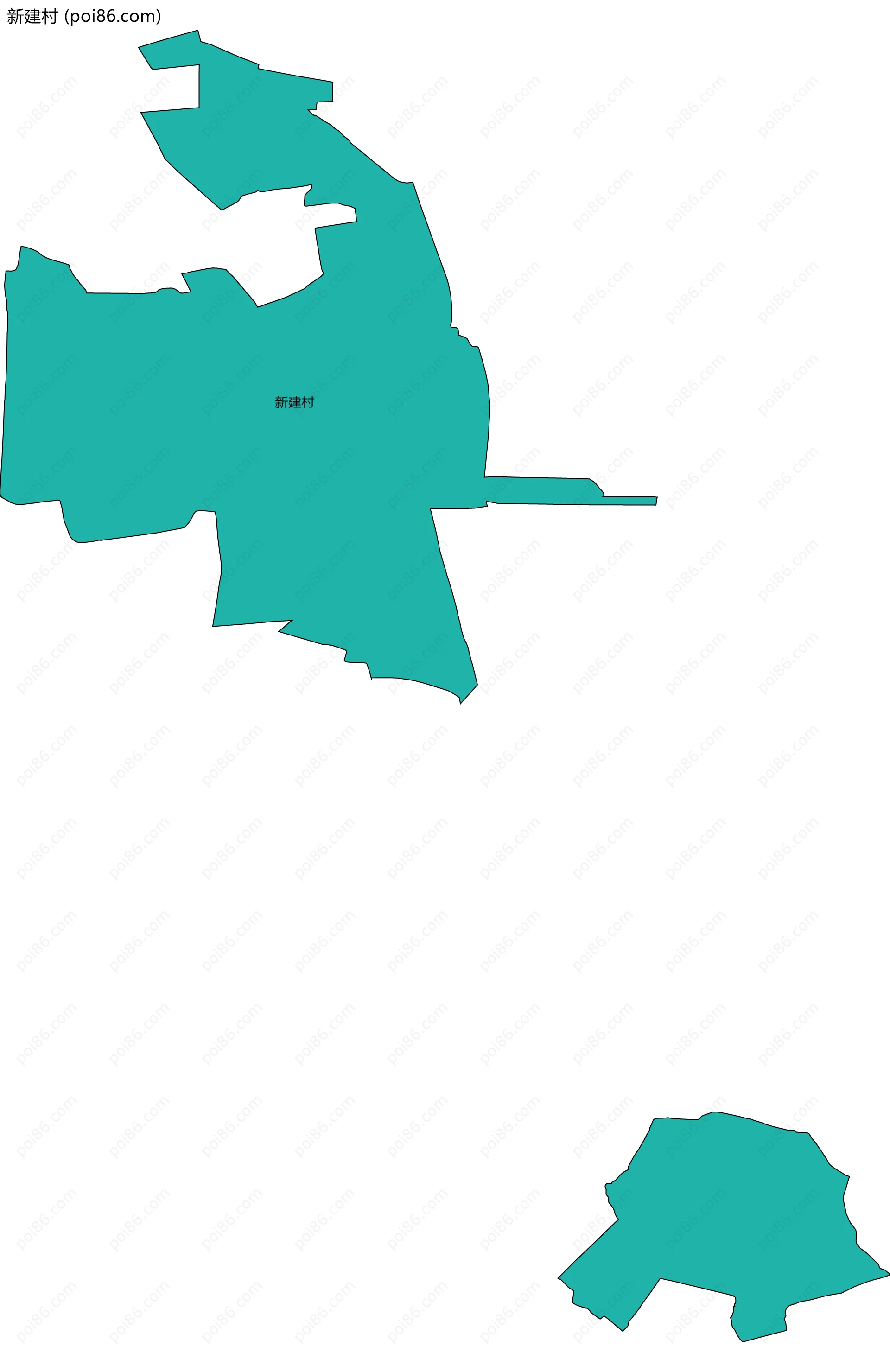 新建村边界地图