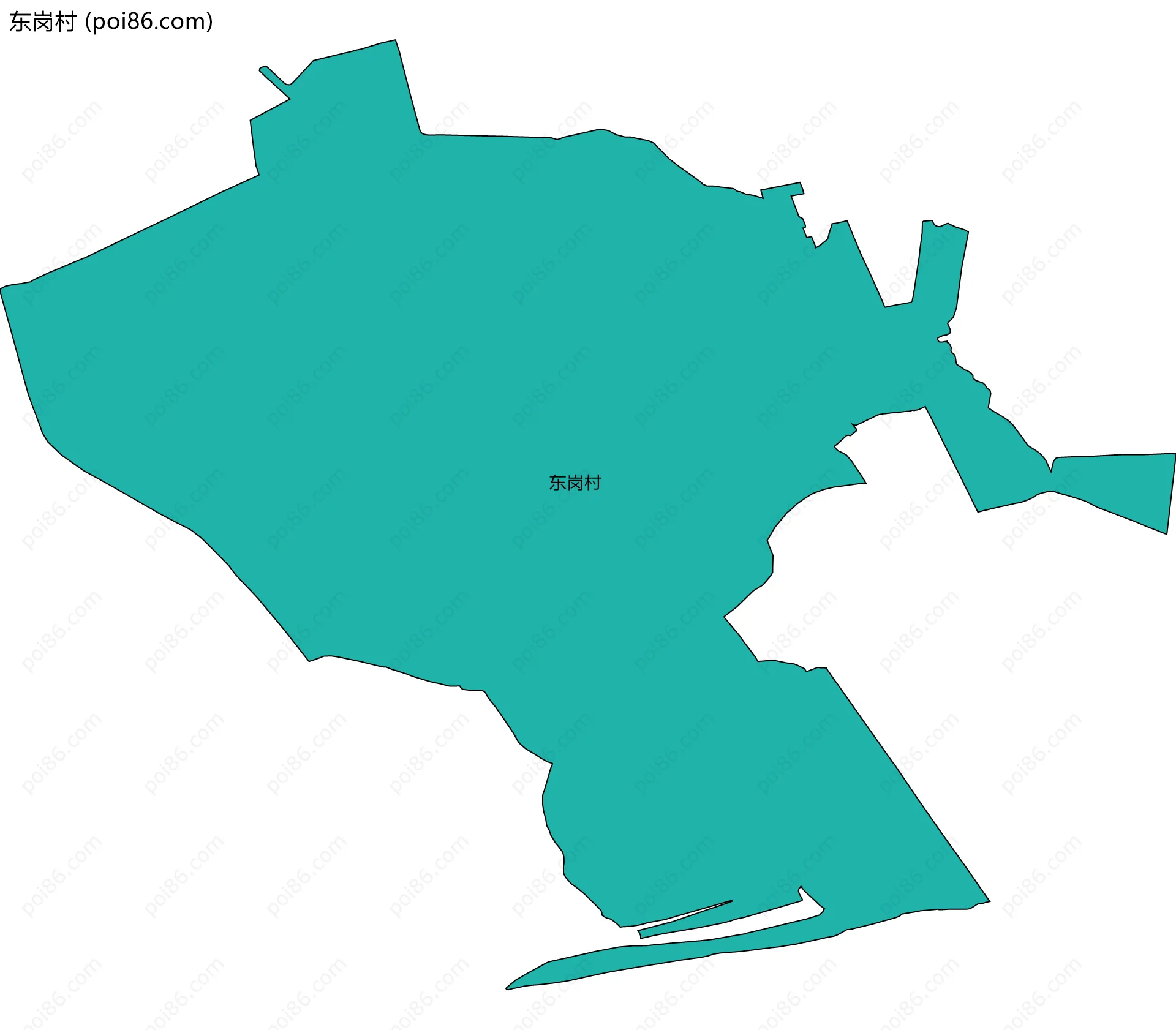 东岗村边界地图