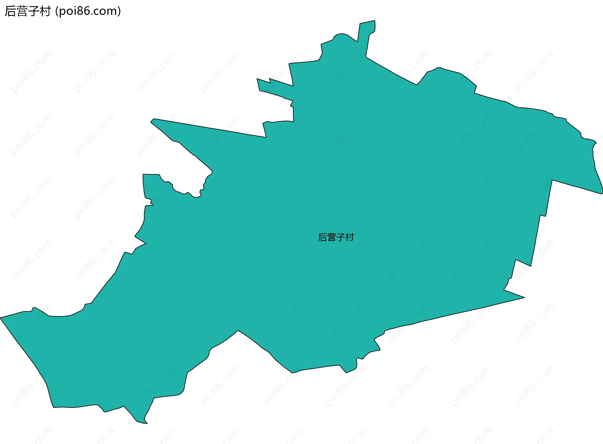 后营子村边界地图