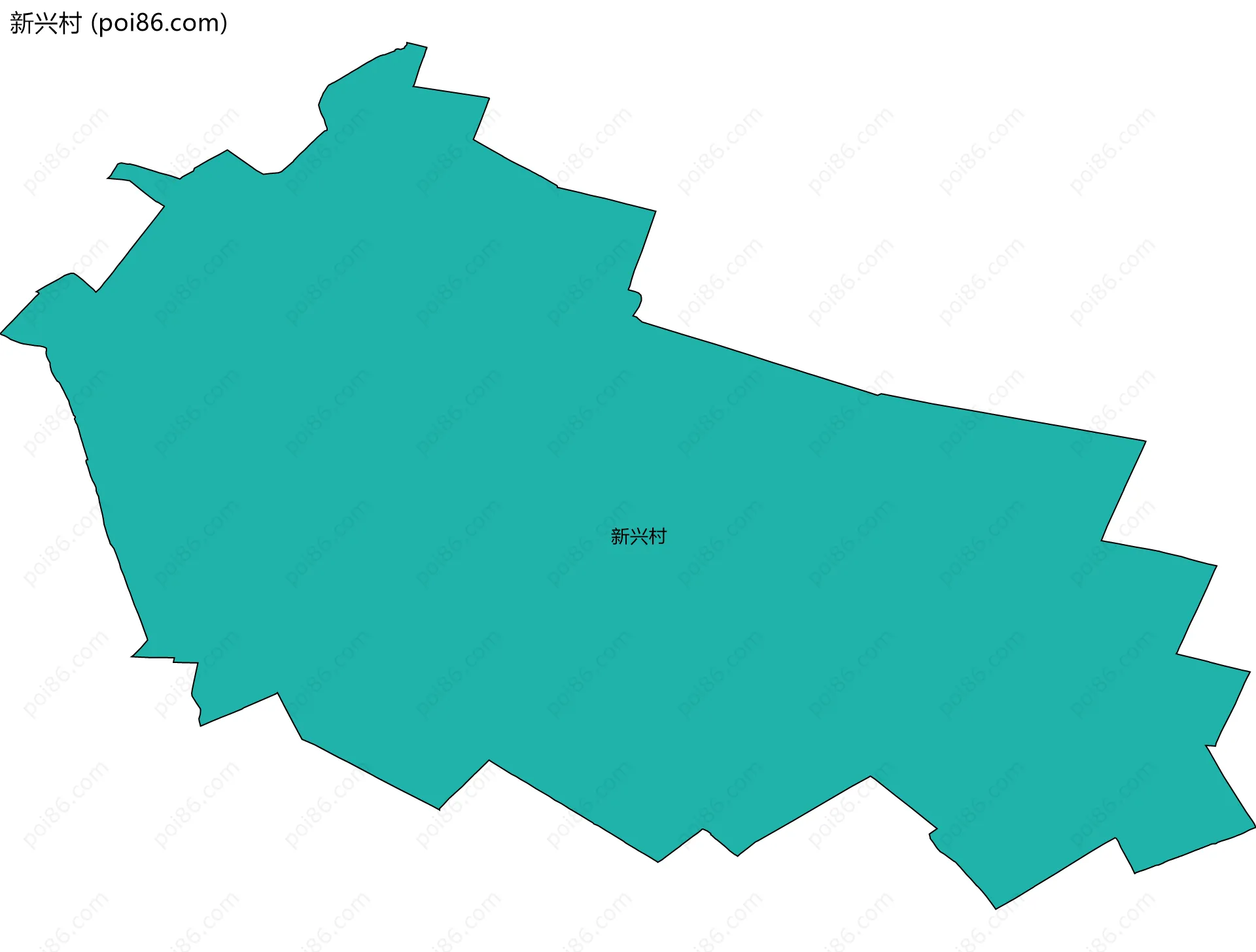新兴村边界地图
