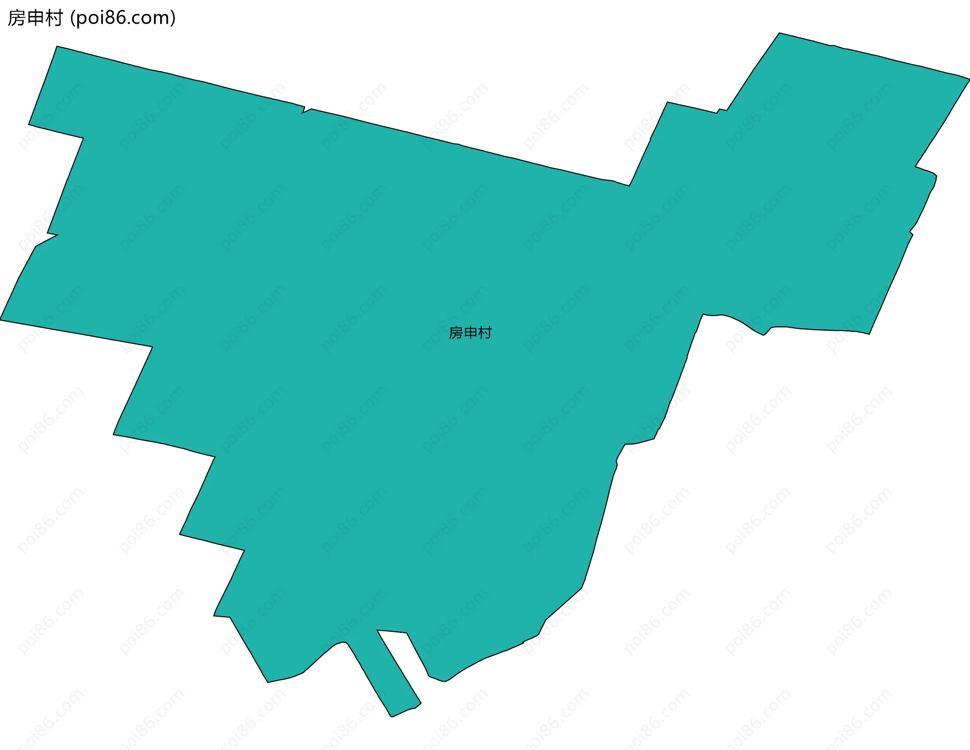 房申村边界地图