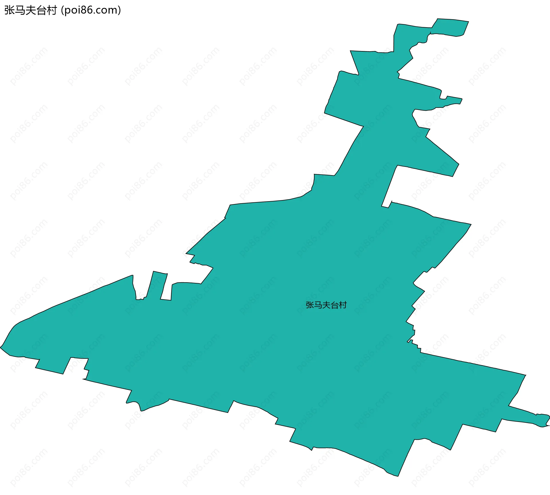 张马夫台村边界地图